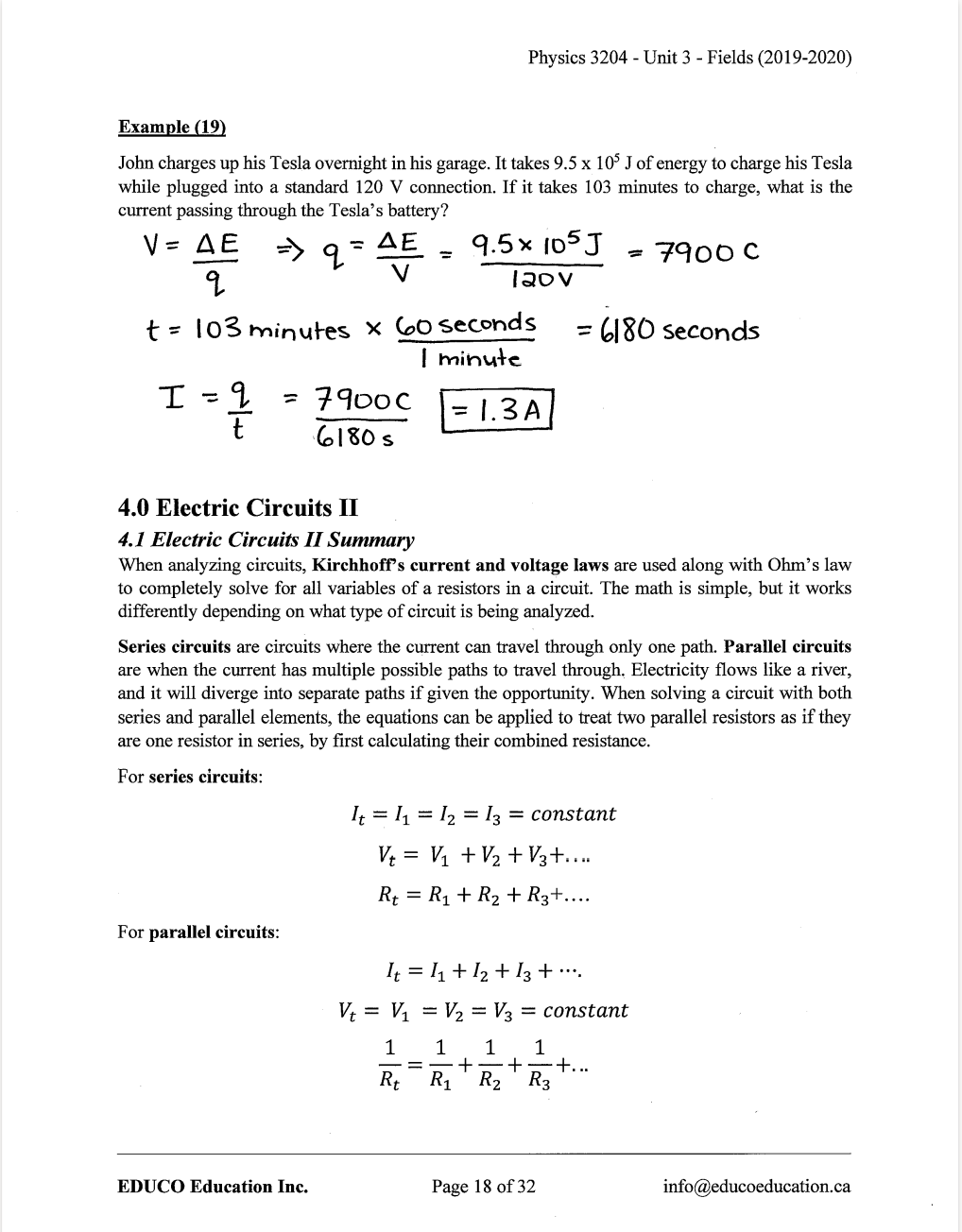 Unit 3: Fields - Physics 3204 (Digital Download)