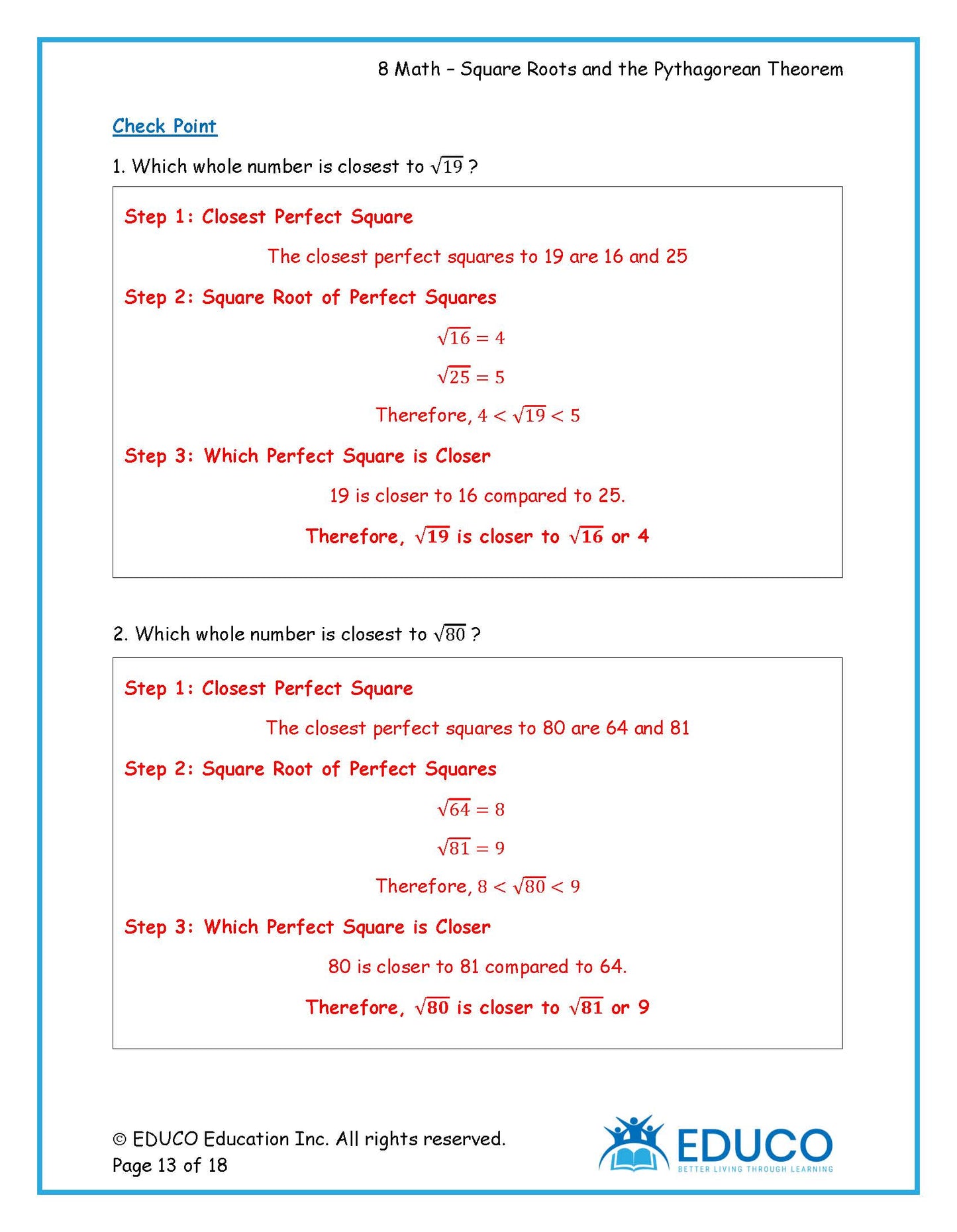 Unit 1: Square Roots and the Pythagorean Theorem - Grade 8 Math (Digital Download)