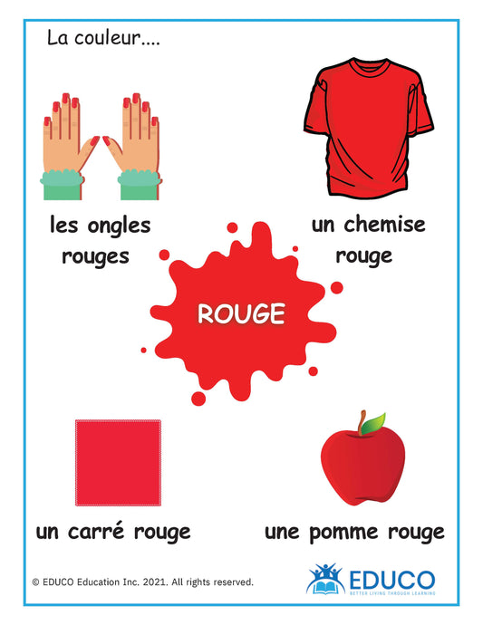 Colours - French Learning Resources (Digital Download)
