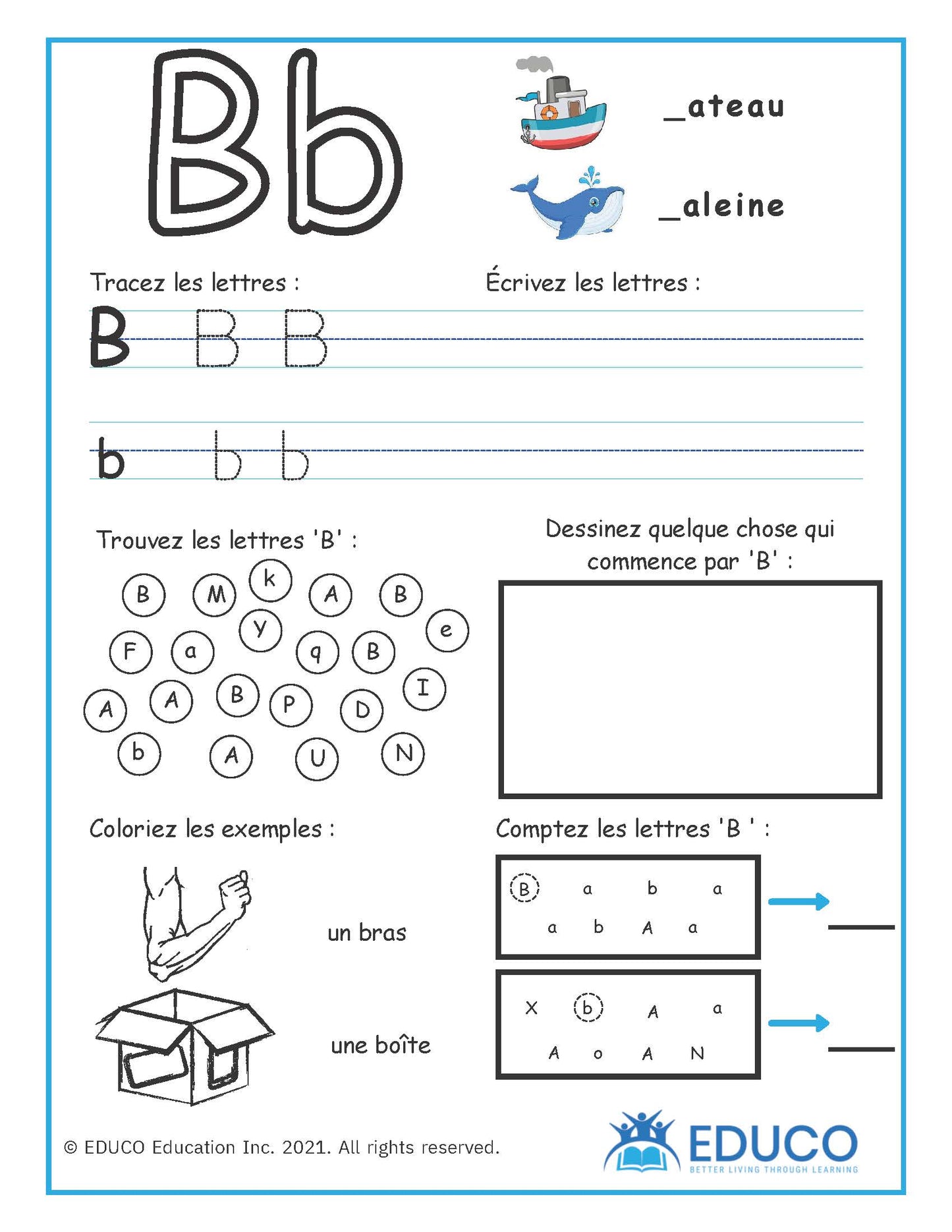 Alphabet Worksheets - French Learning Resources (Digital Download)