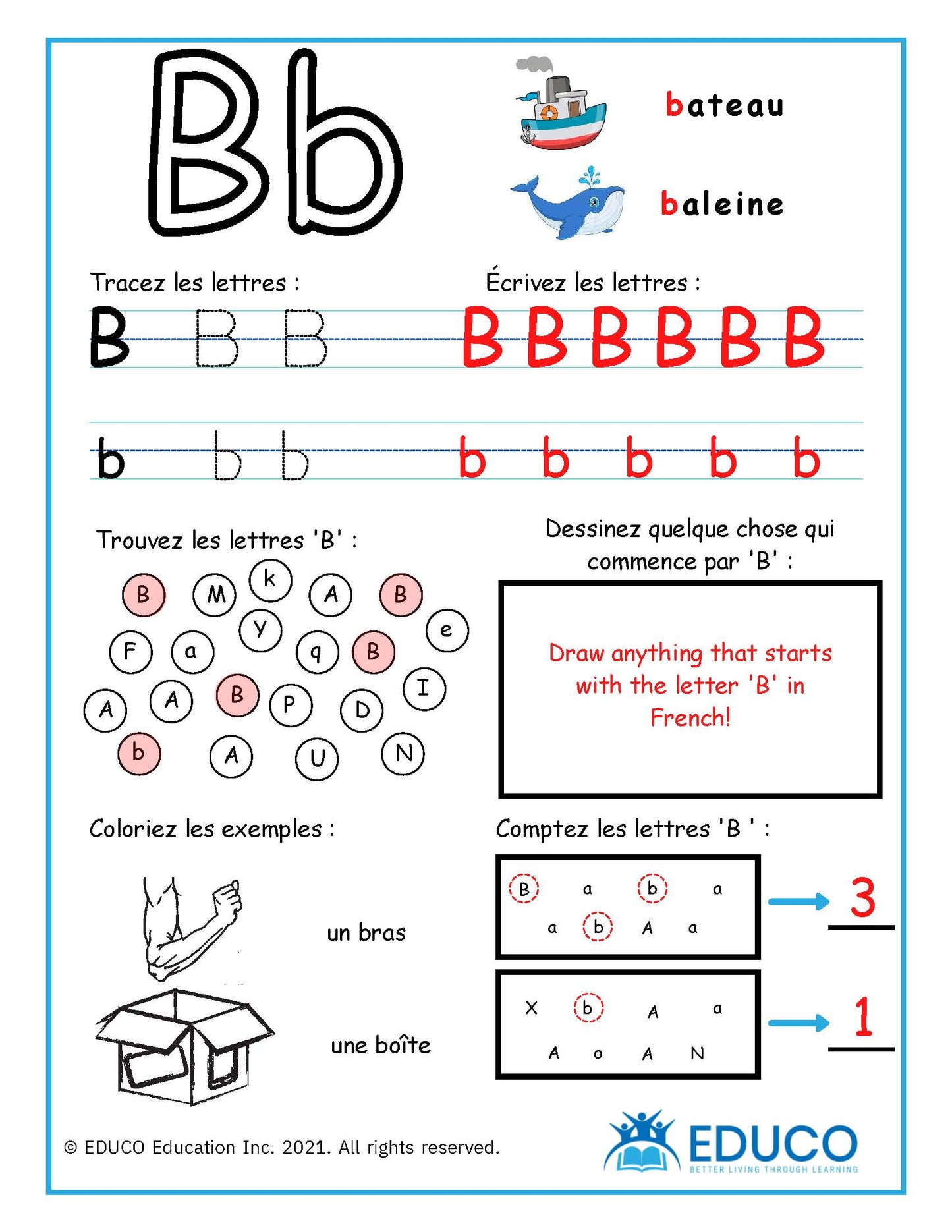 Alphabet Worksheets - French Learning Resources (Digital Download)