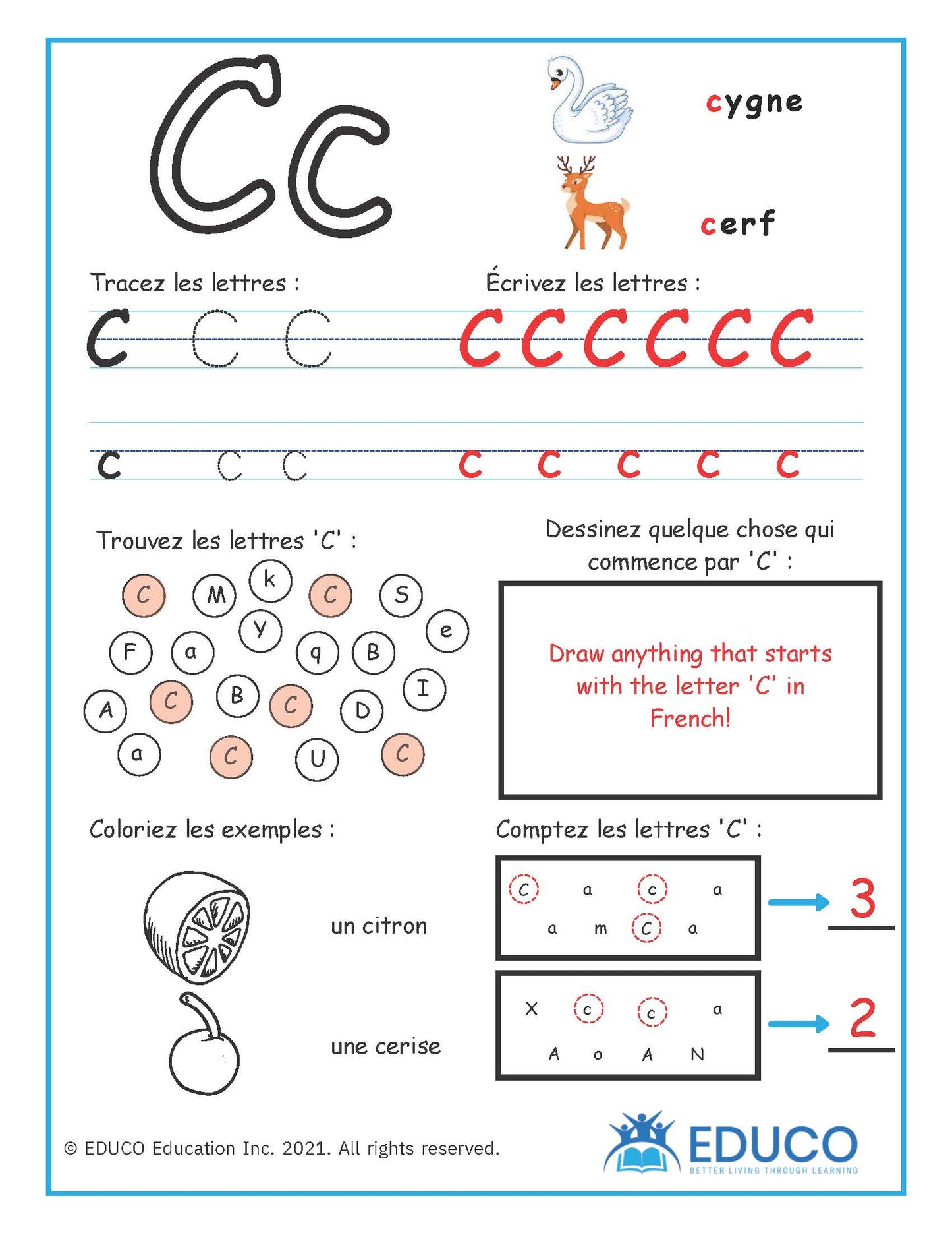 Alphabet Worksheets - French Learning Resources (Digital Download)