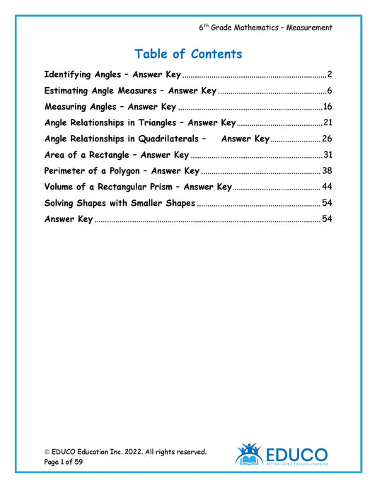 Unit 9: Measurement - Grade 6 Math (Digital Download)