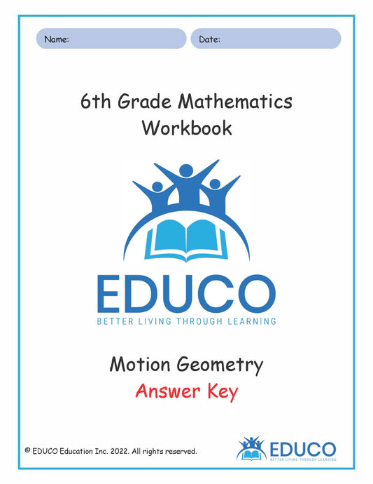 Unit 5: Motion Geometry - Grade 6 Math (Digital Download)