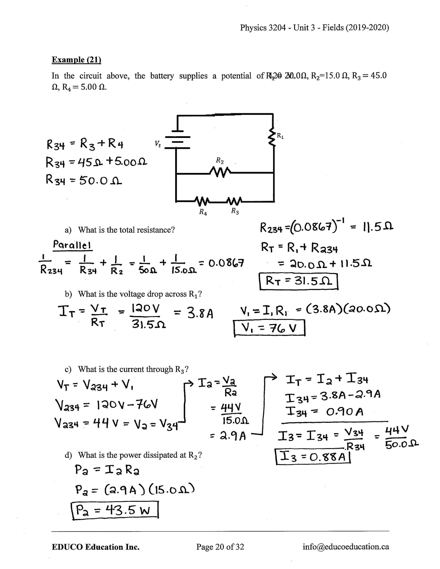 Physics 3204 (Physical Workbook)