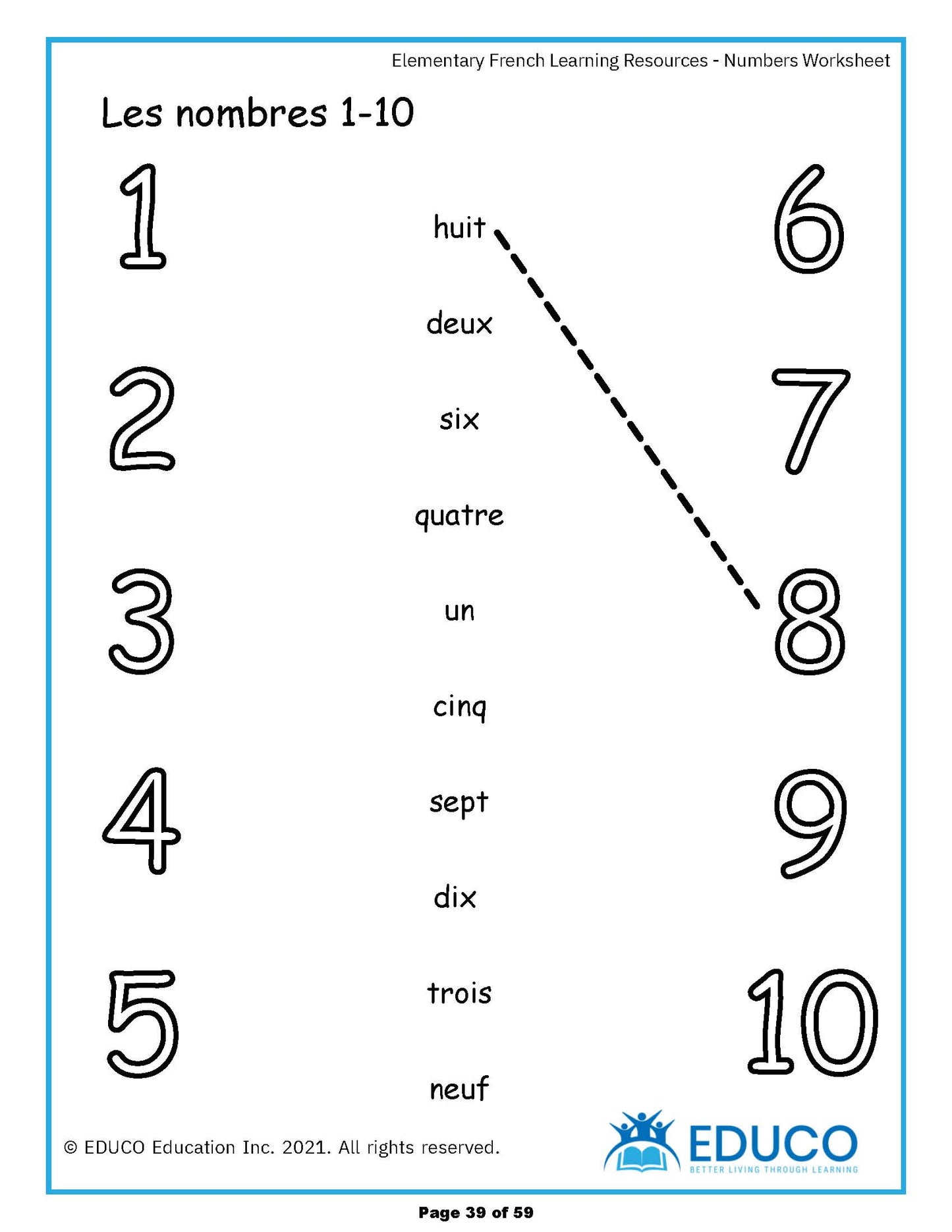 Elementary French Fundamentals - French Learning Resources (Digital Download) (59 Pages)