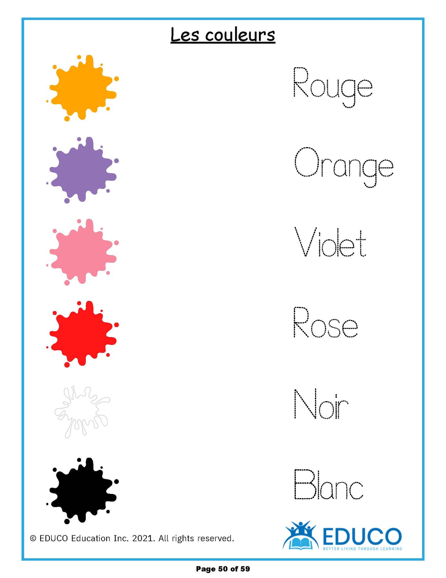 Elementary French Fundamentals - French Learning Resources (Digital Download) (59 Pages)