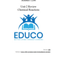 Unit 2: Chemical Reactions - Science 1206 (Digital Download)