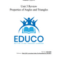 Unit 3: Properties of Angles and Triangles - Math 2201 (Digital Download) (Copy)