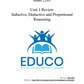 Unit 1: Inductive, Deductive, and Proportional Reasoning - Math 2201 (Digital Download)