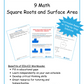 Unit 1: Square Roots and Surface Area - Grade 9 Math (Digital Download)