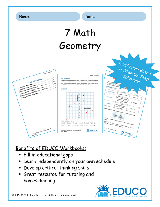 Unit 8: Geometry - Grade 7 Math (Digital Download)