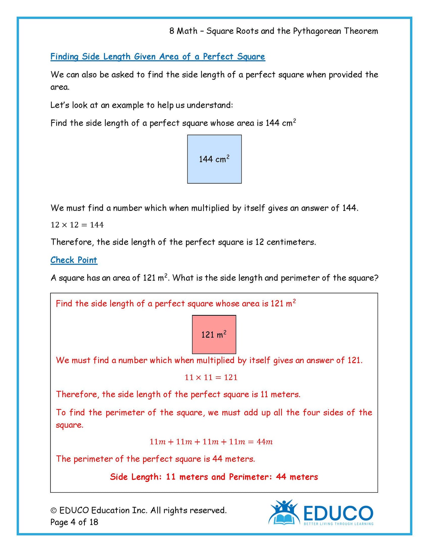 Unit 1: Square Roots and the Pythagorean Theorem - Grade 8 Math (Digital Download)