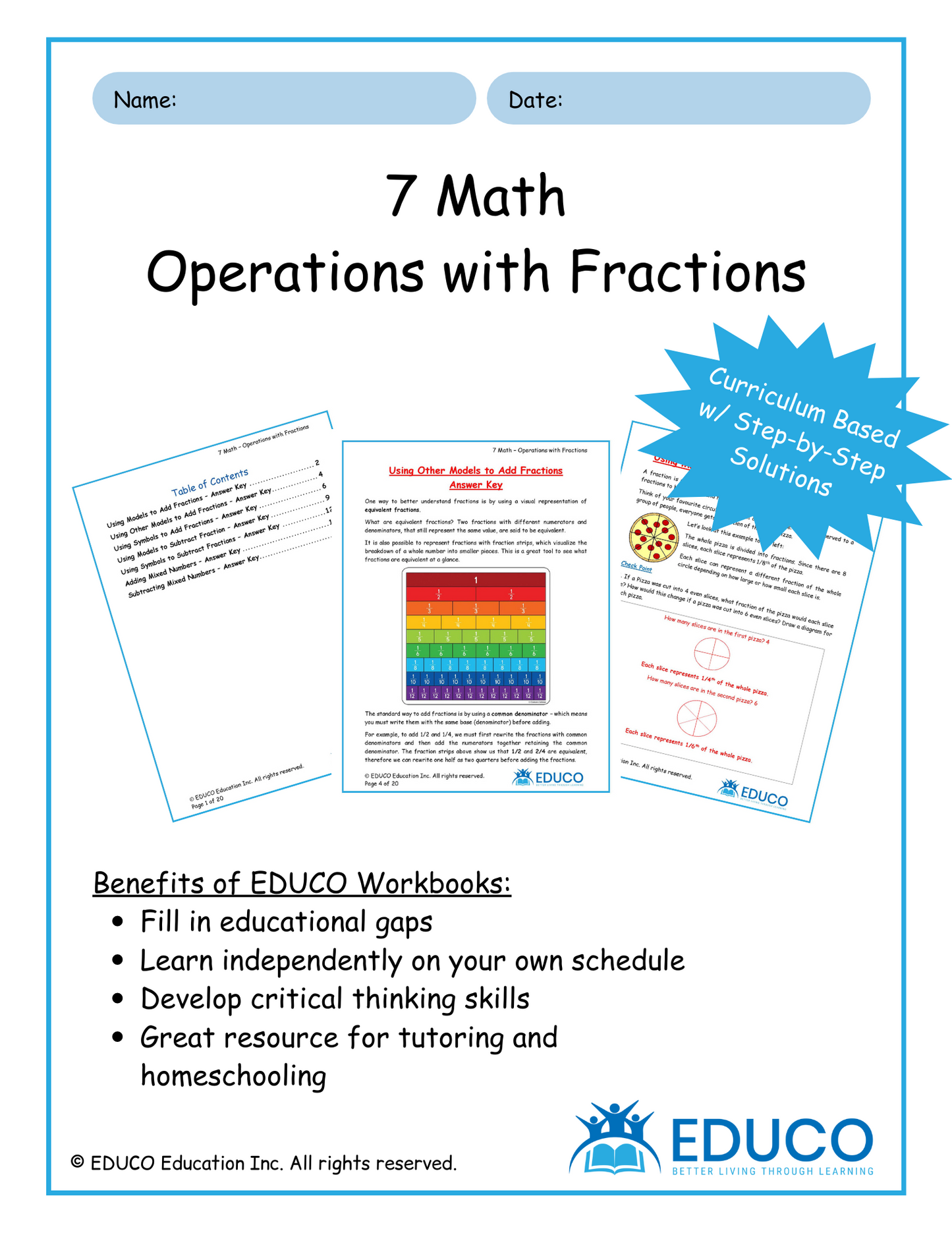 Unit 5: Operations with Fractions - Grade 7 Math (Digital Download)