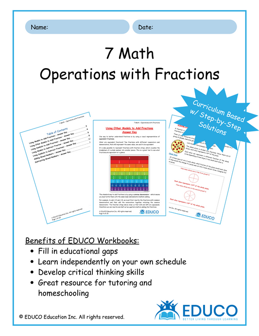 Unit 5: Operations with Fractions - Grade 7 Math (Digital Download)