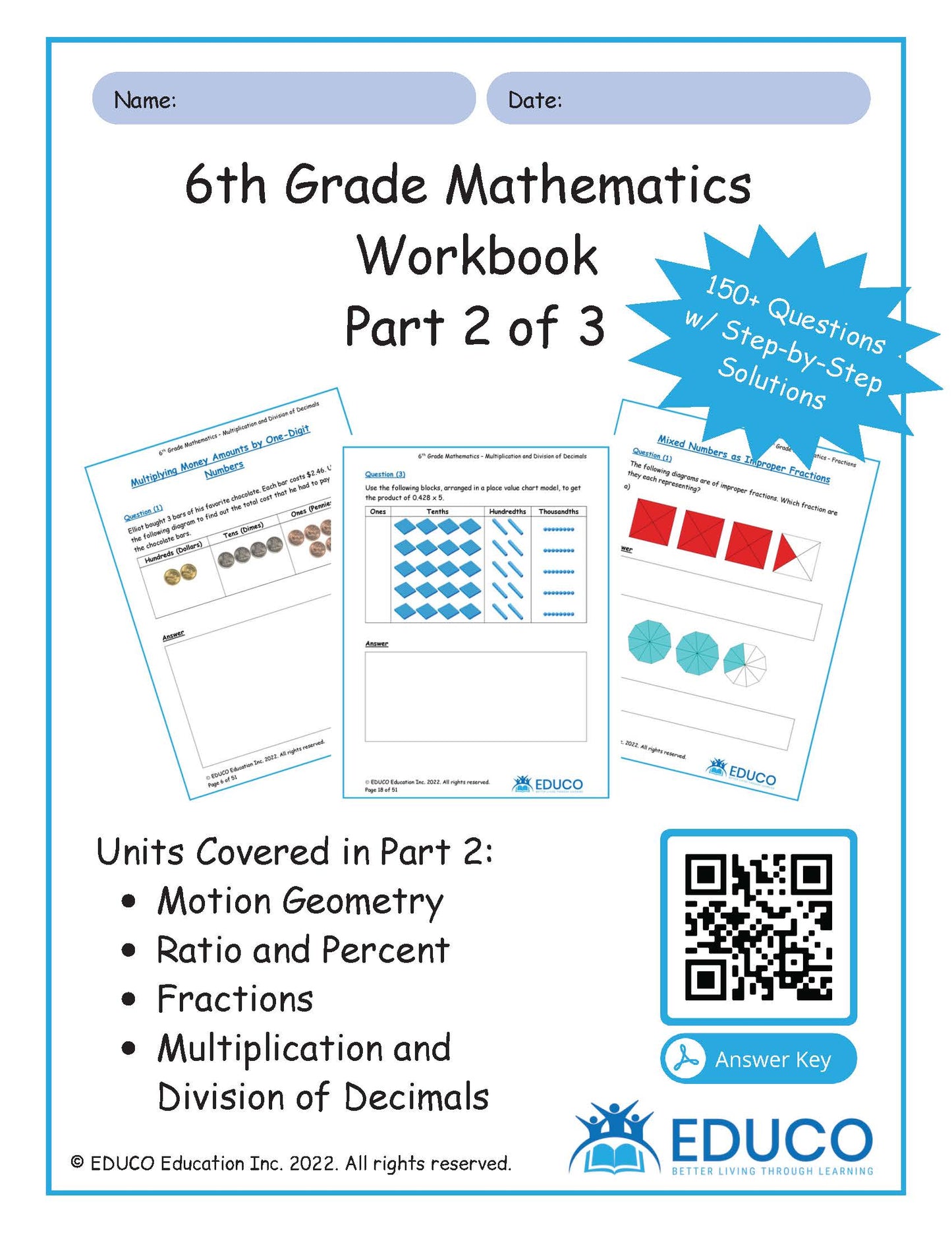 Grade 6 Math Workbook - Part 2 of 3 (Physical Workbook)