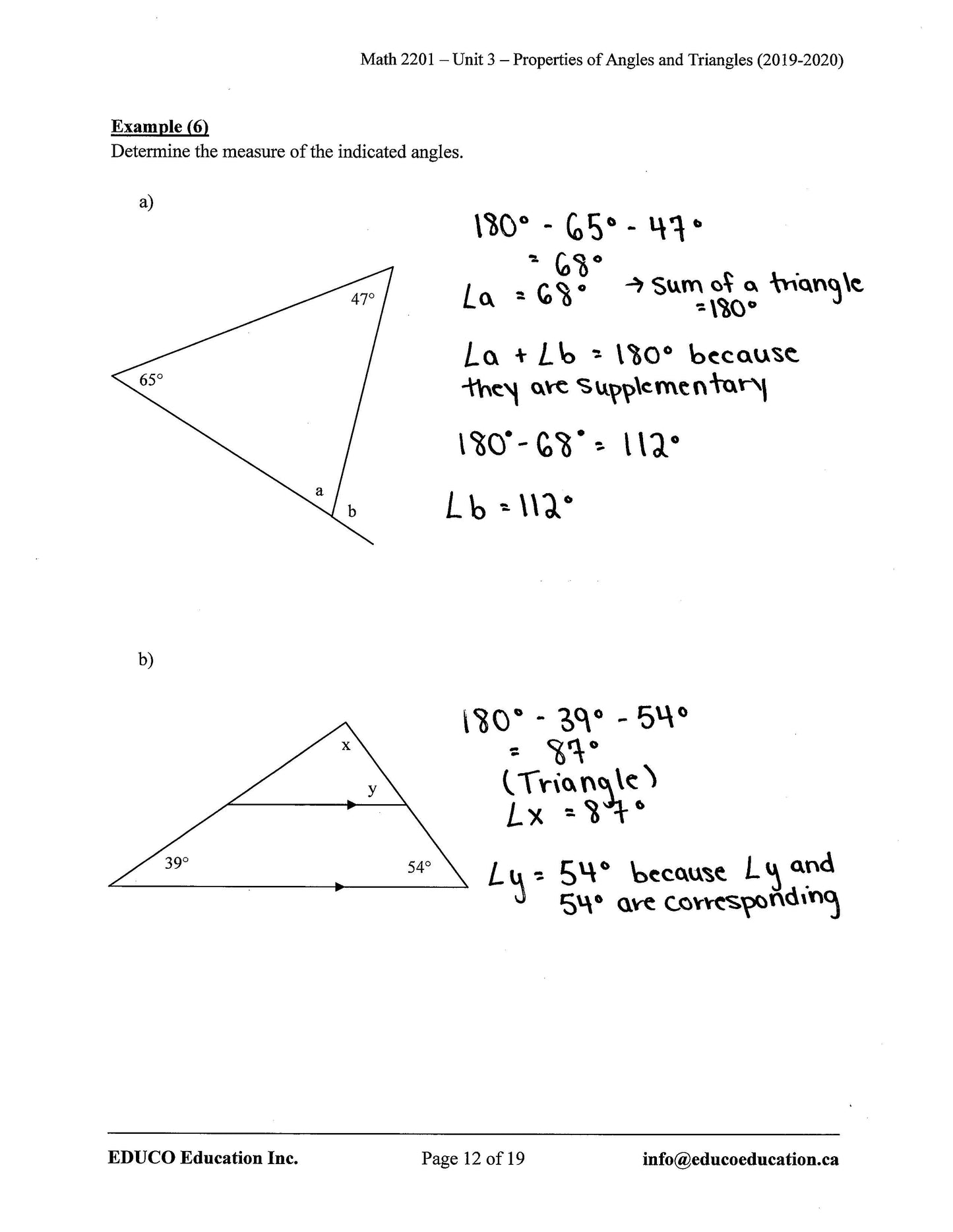 Math 2201 (Physical Workbook)
