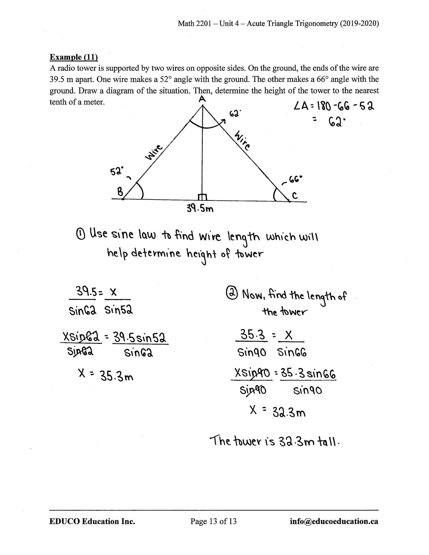 Math 2201 (Physical Workbook)