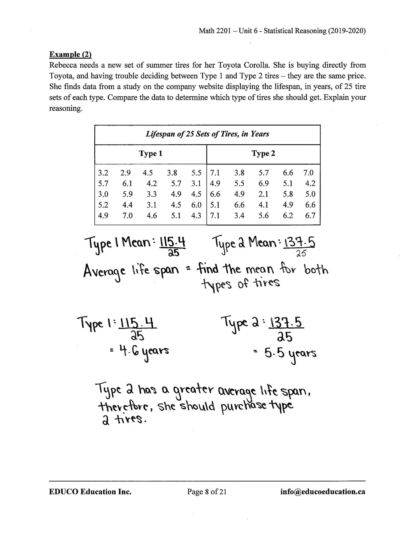 Math 2201 (Physical Workbook)