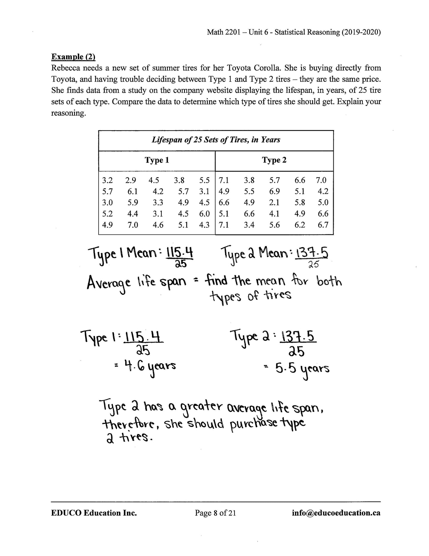 Math 2201 (Physical Workbook)