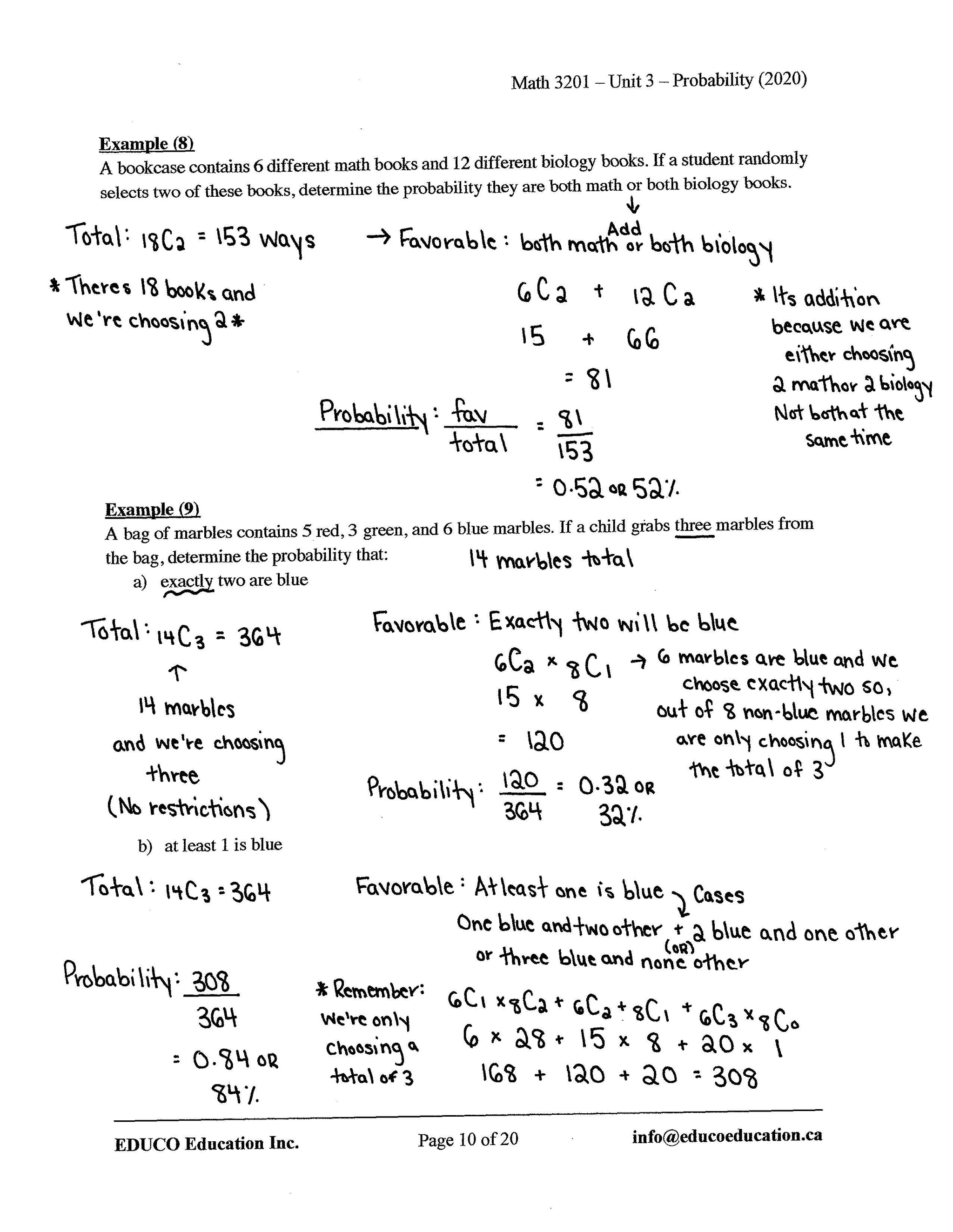 Math 3201 (Physical Workbook) EDUCO Education