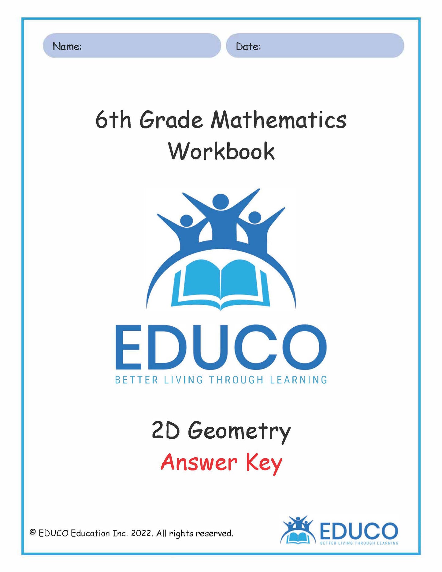 Unit 10: 2D Geometry - Grade 6 Math (Digital Download)