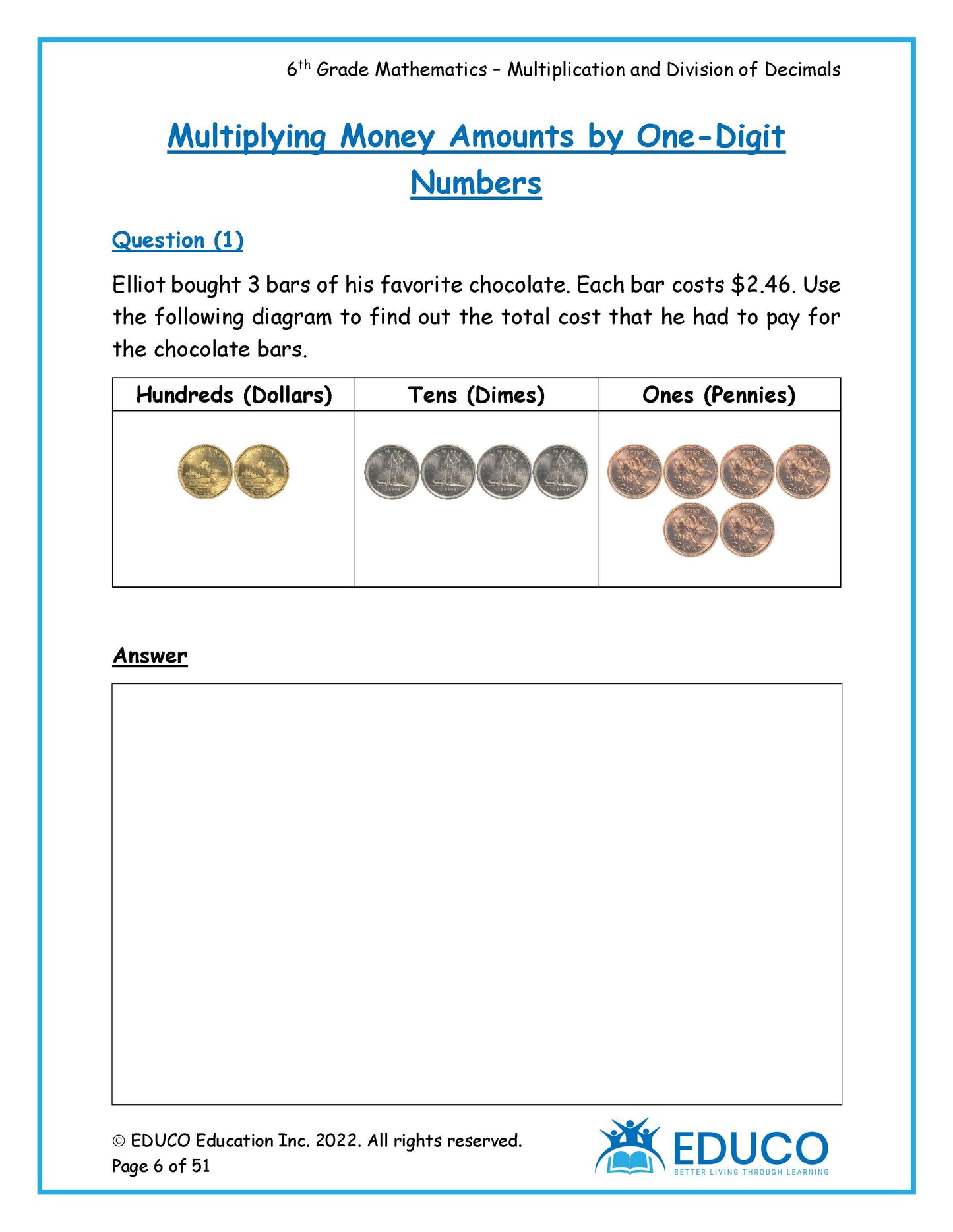 Grade 6 Math Workbook - Part 2 of 3 (Physical Workbook)