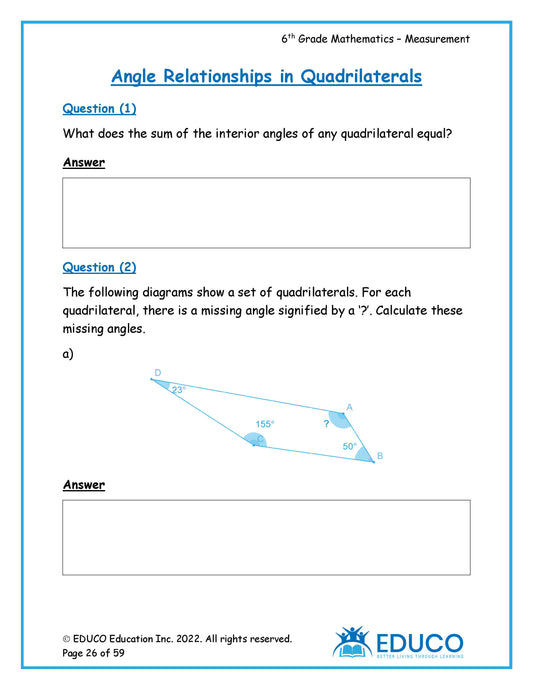 Grade 6 Math Workbook - Part 3 of 3 (Physical Workbook)