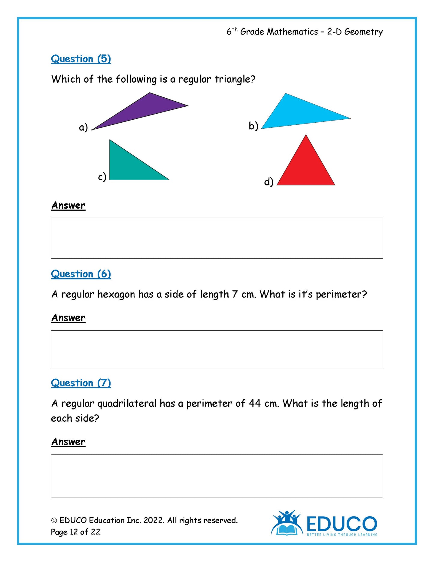 Grade 6 Math Workbook - Part 3 of 3 (Physical Workbook)