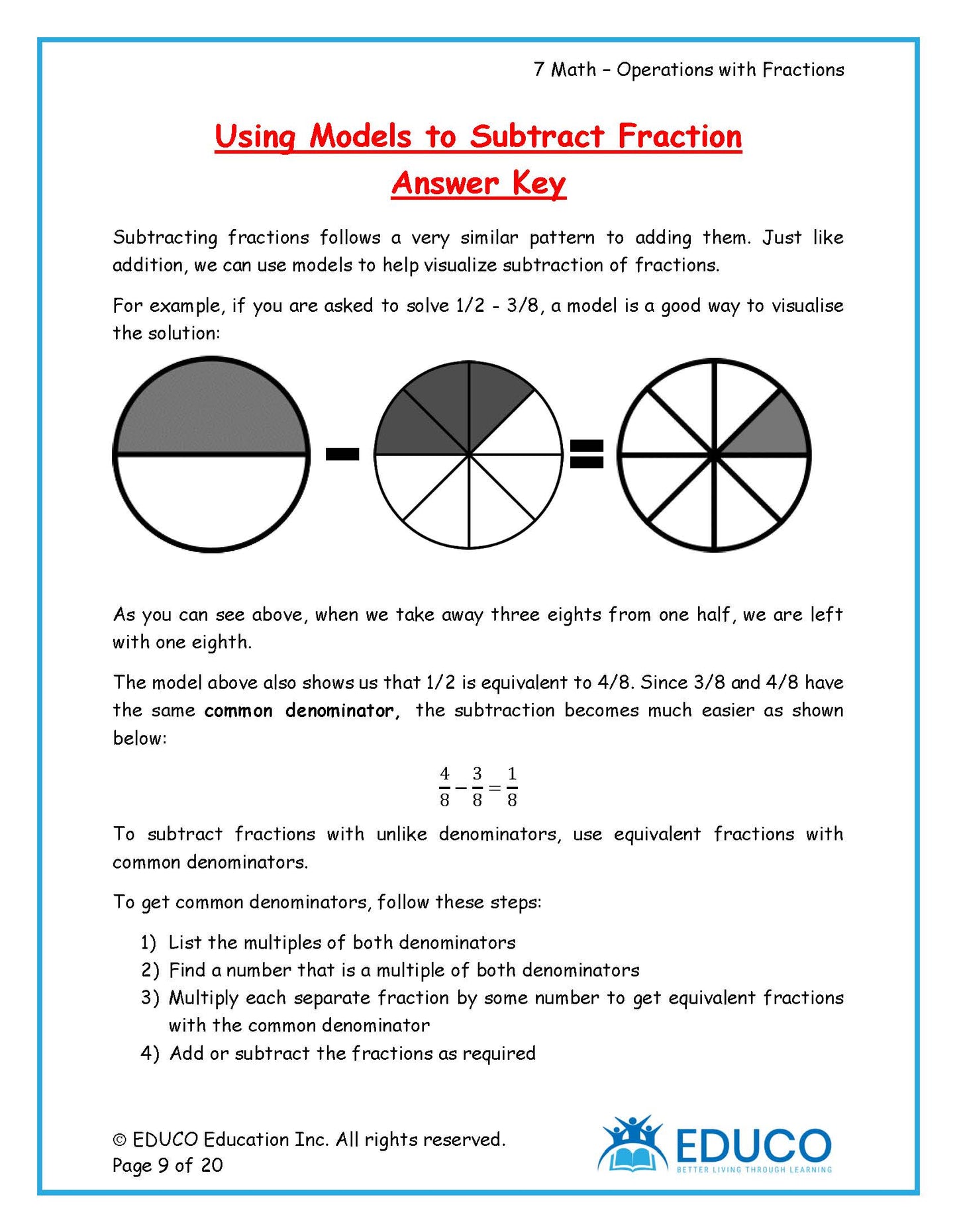 Unit 5: Operations with Fractions - Grade 7 Math (Digital Download)