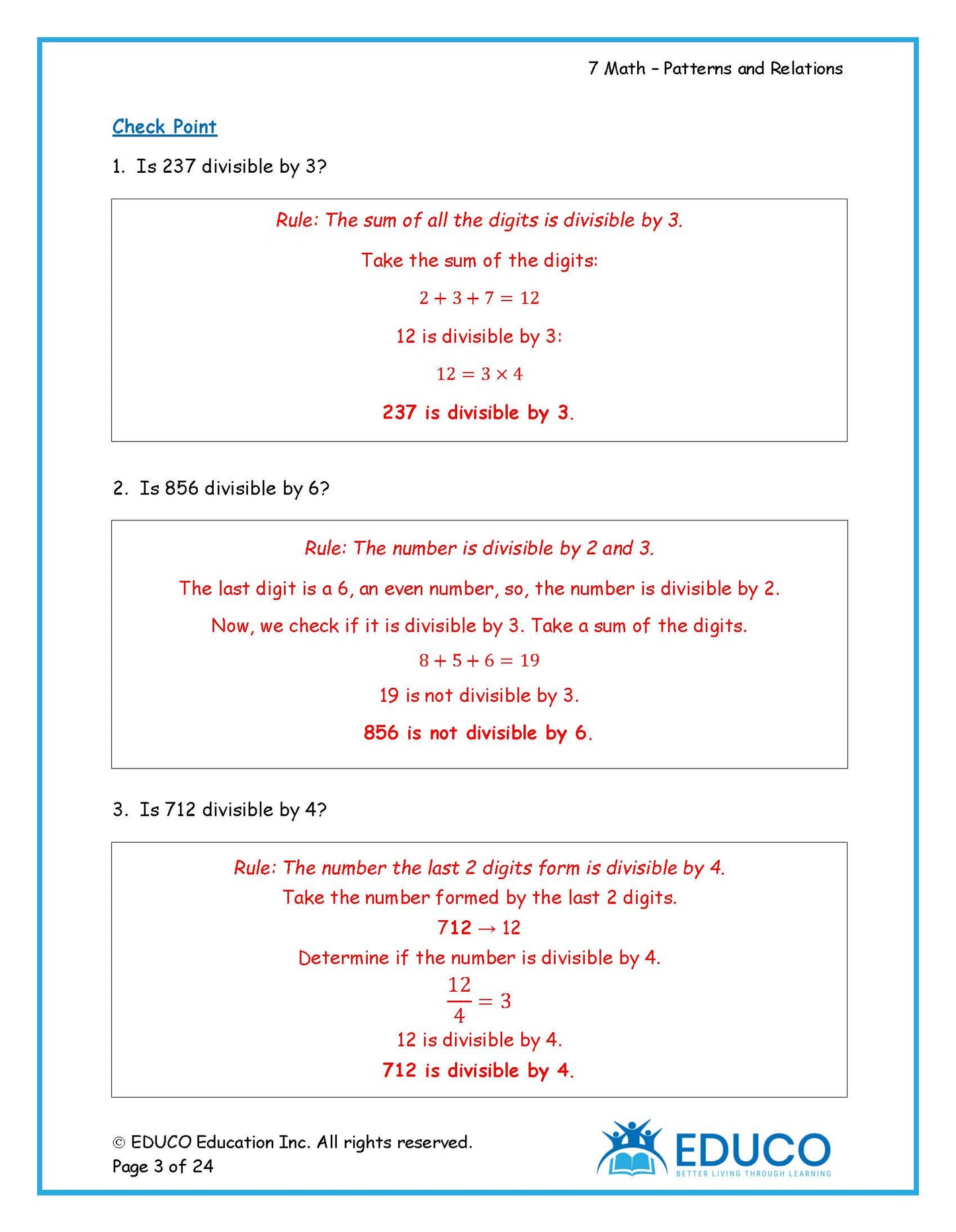 Unit 1: Patterns and Relations - Grade 7 Math (Digital Download)