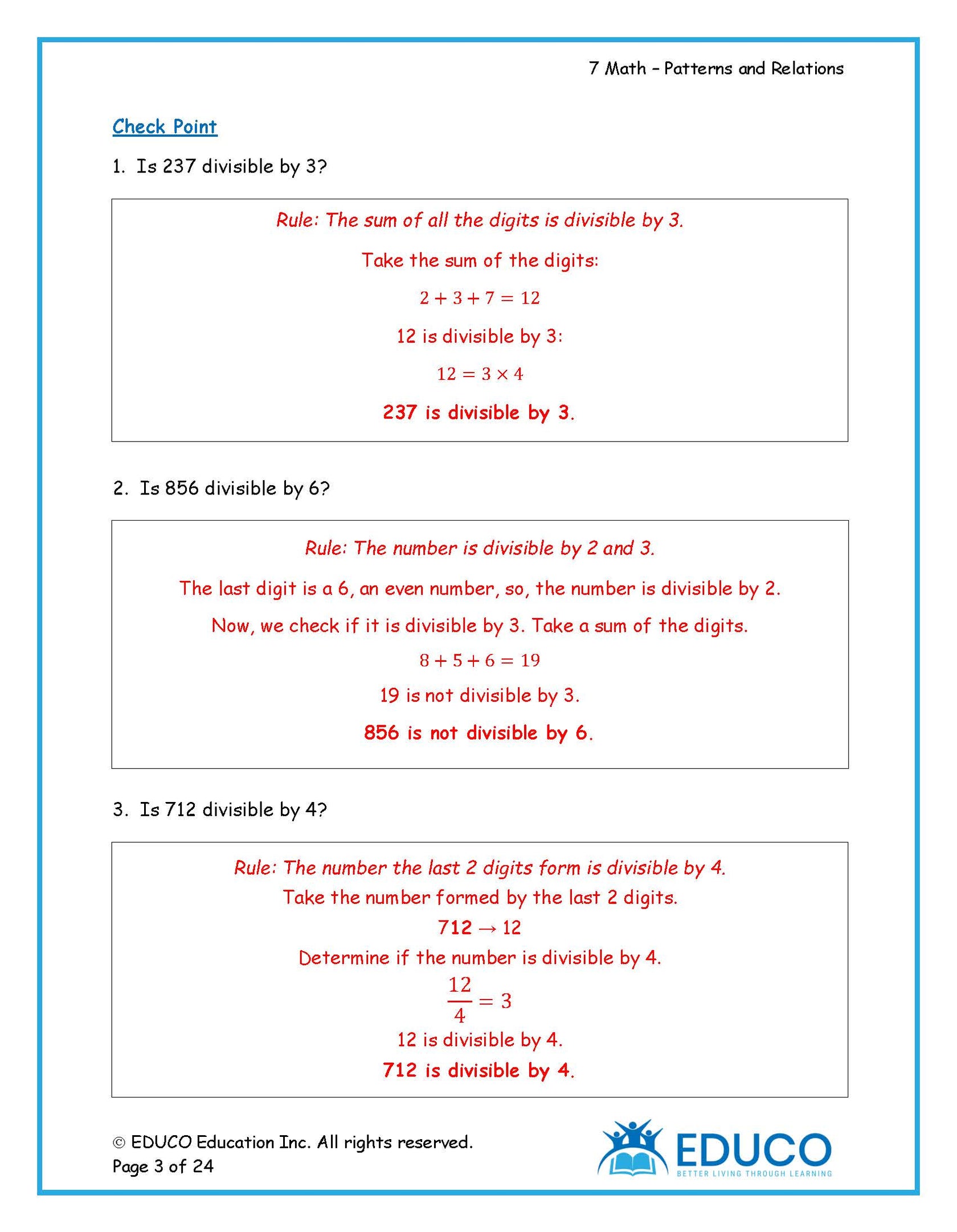 Unit 1: Patterns and Relations - Grade 7 Math (Digital Download ...