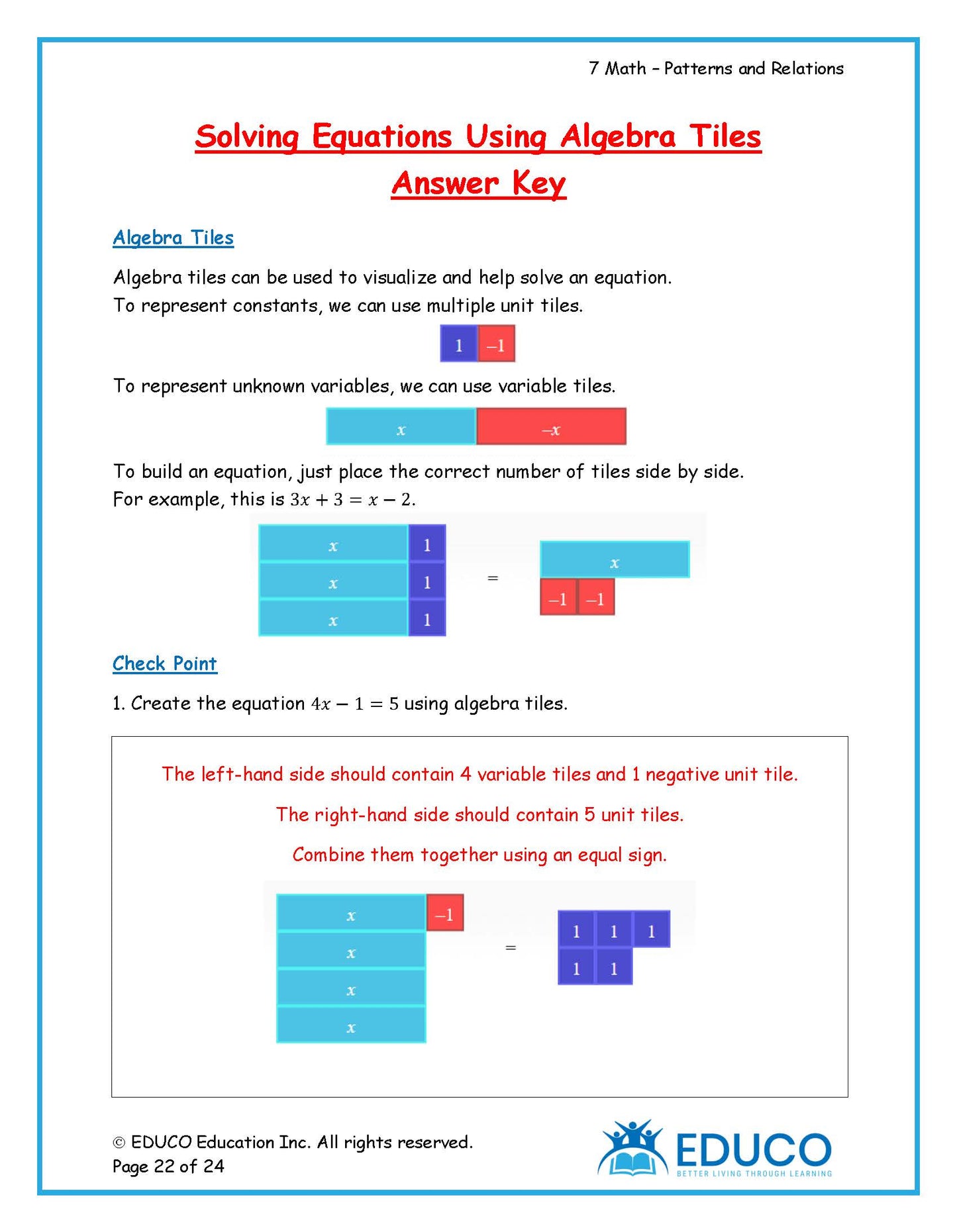 Unit 1: Patterns and Relations - Grade 7 Math (Digital Download)