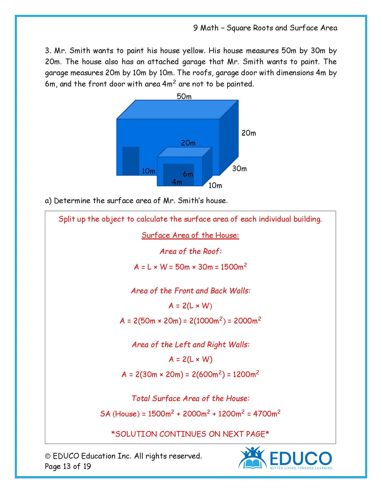 Unit 1: Square Roots and Surface Area - Grade 9 Math (Digital Download)