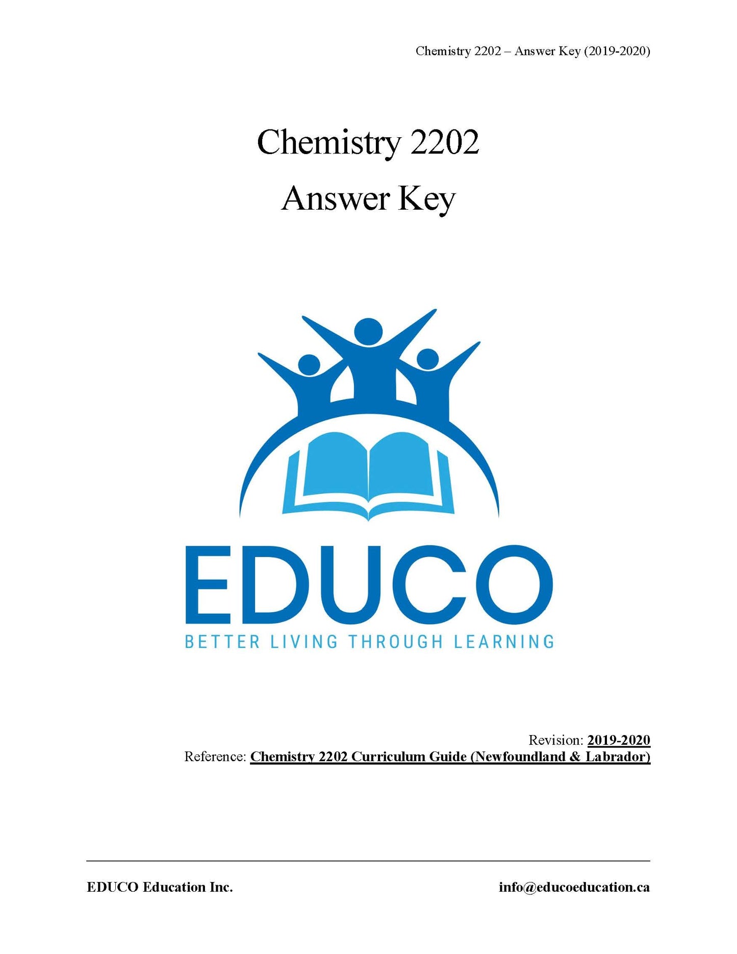 Chemistry 2202 (Physical Workbook)