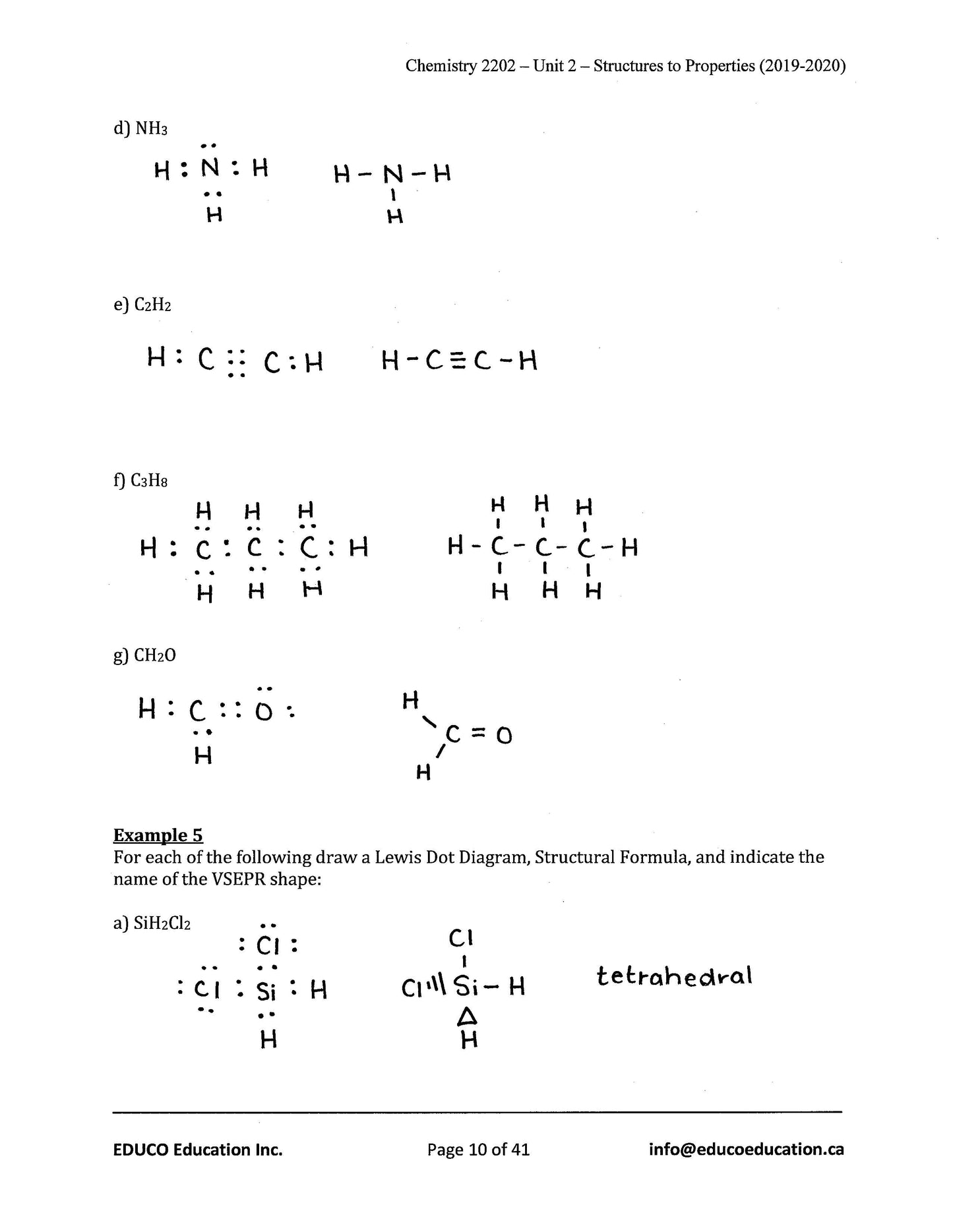 Chemistry 2202 (Physical Workbook)