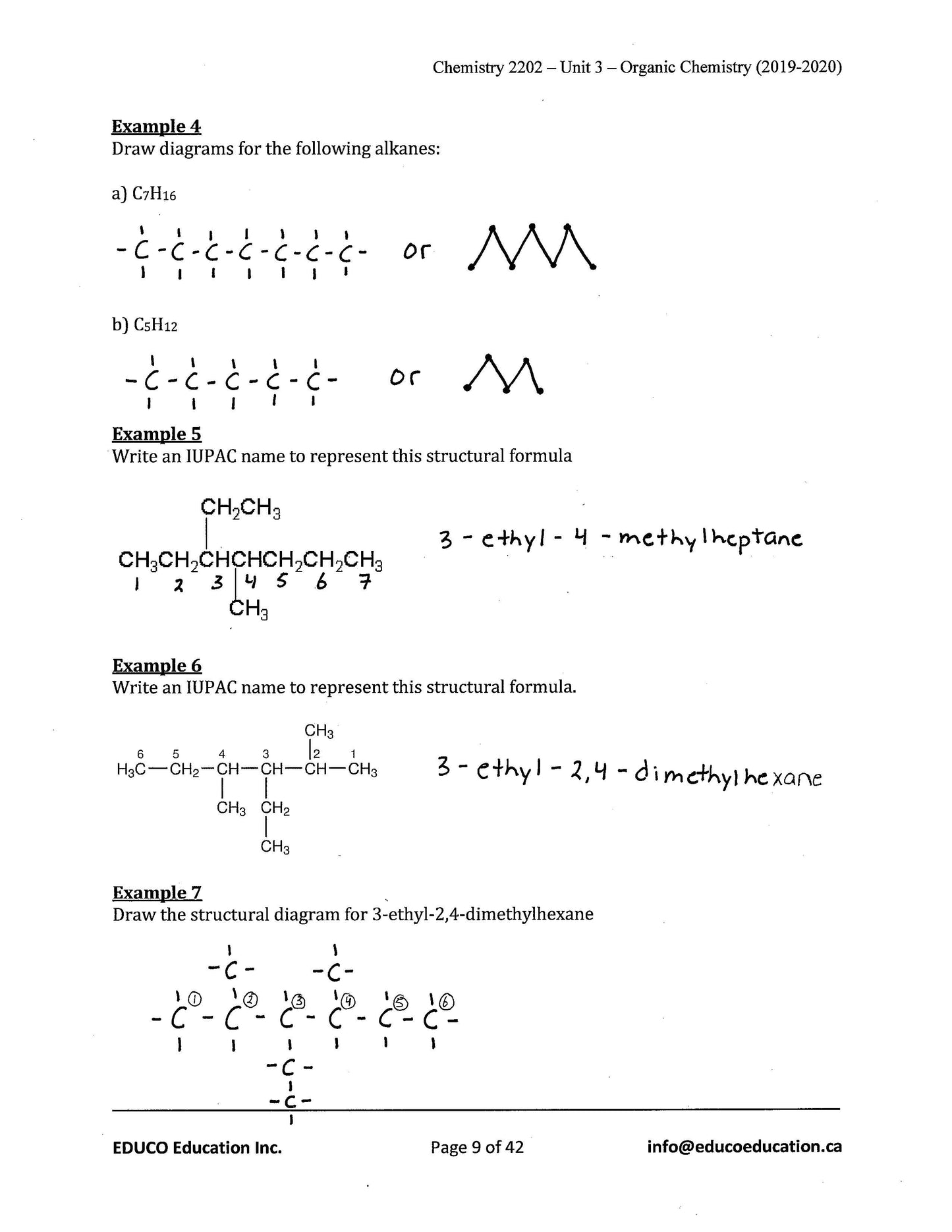 Chemistry 2202 (Physical Workbook)