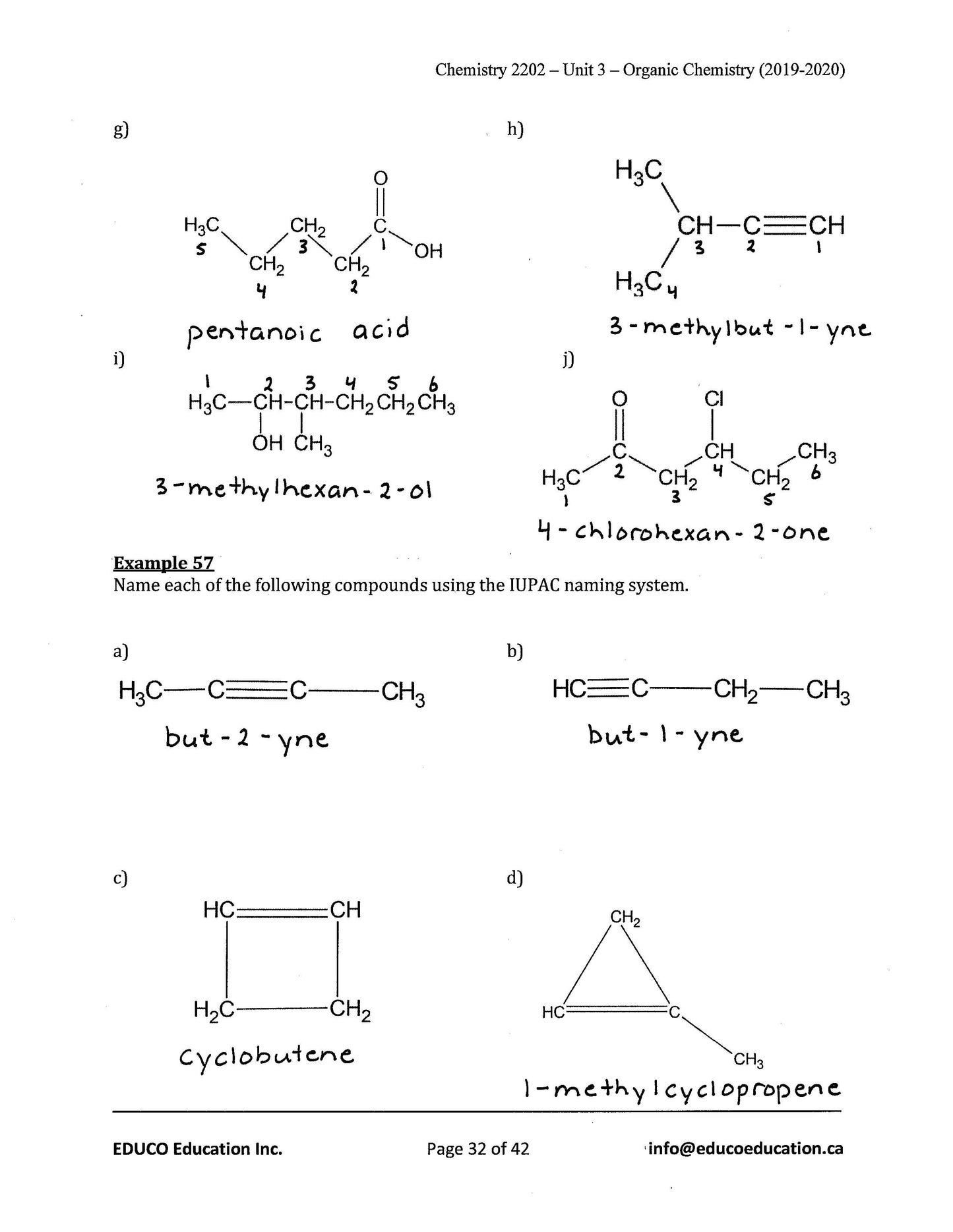 Chemistry 2202 (Physical Workbook)