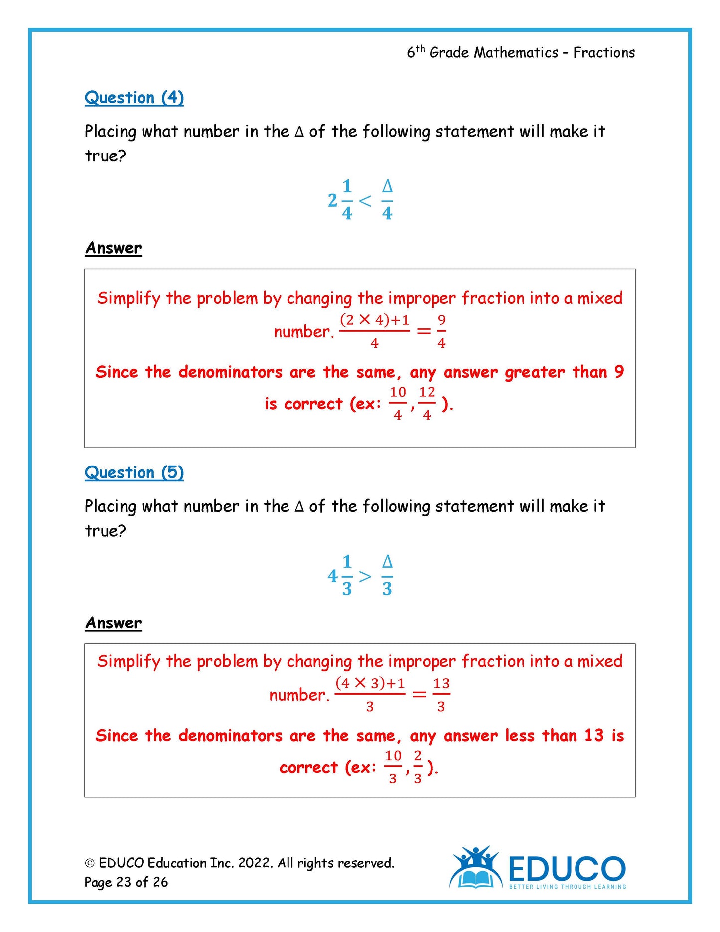 Unit 7: Fractions - Grade 6 Math (Digital Download)