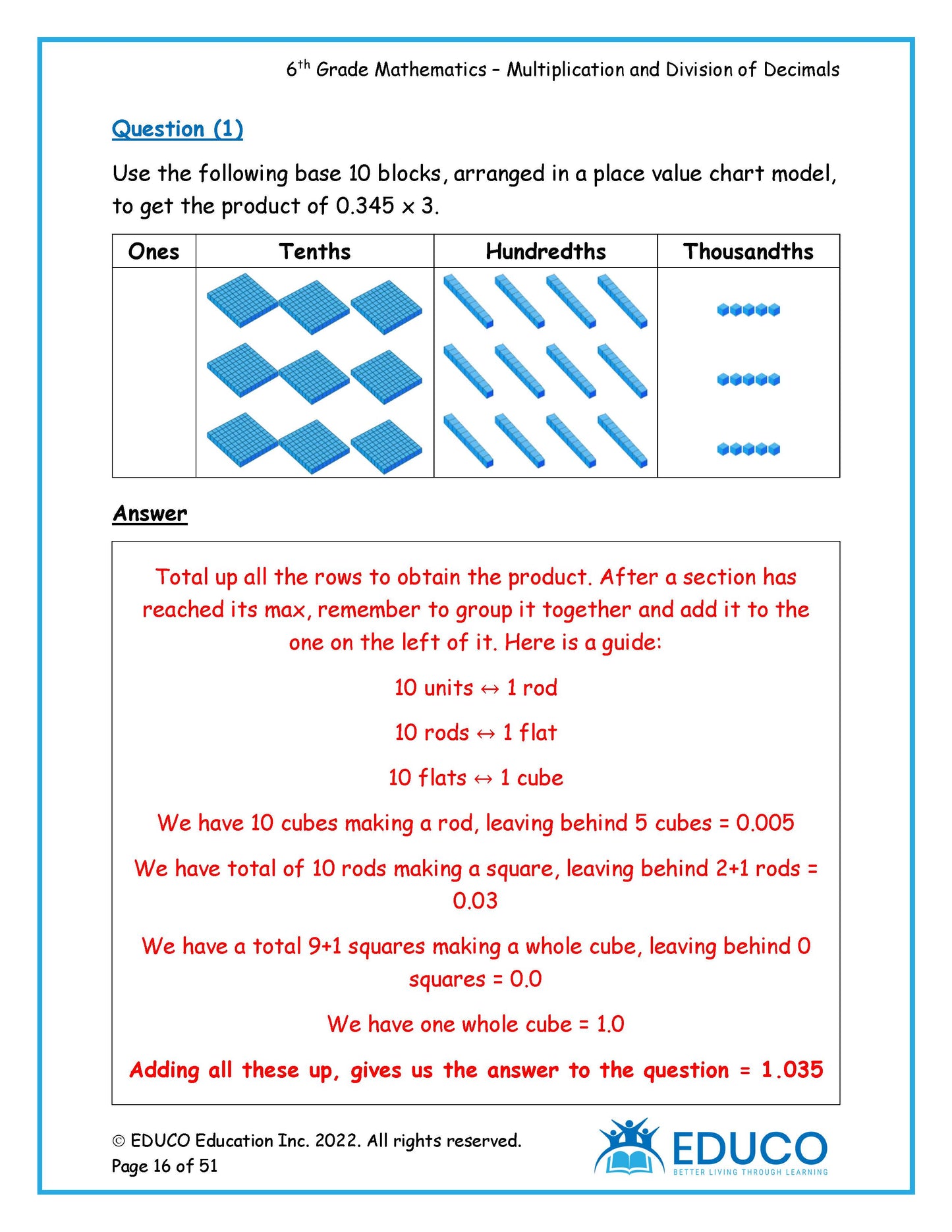 Unit 8: Multiplication and Division of Decimals - Grade 6 Math (Digital Download)