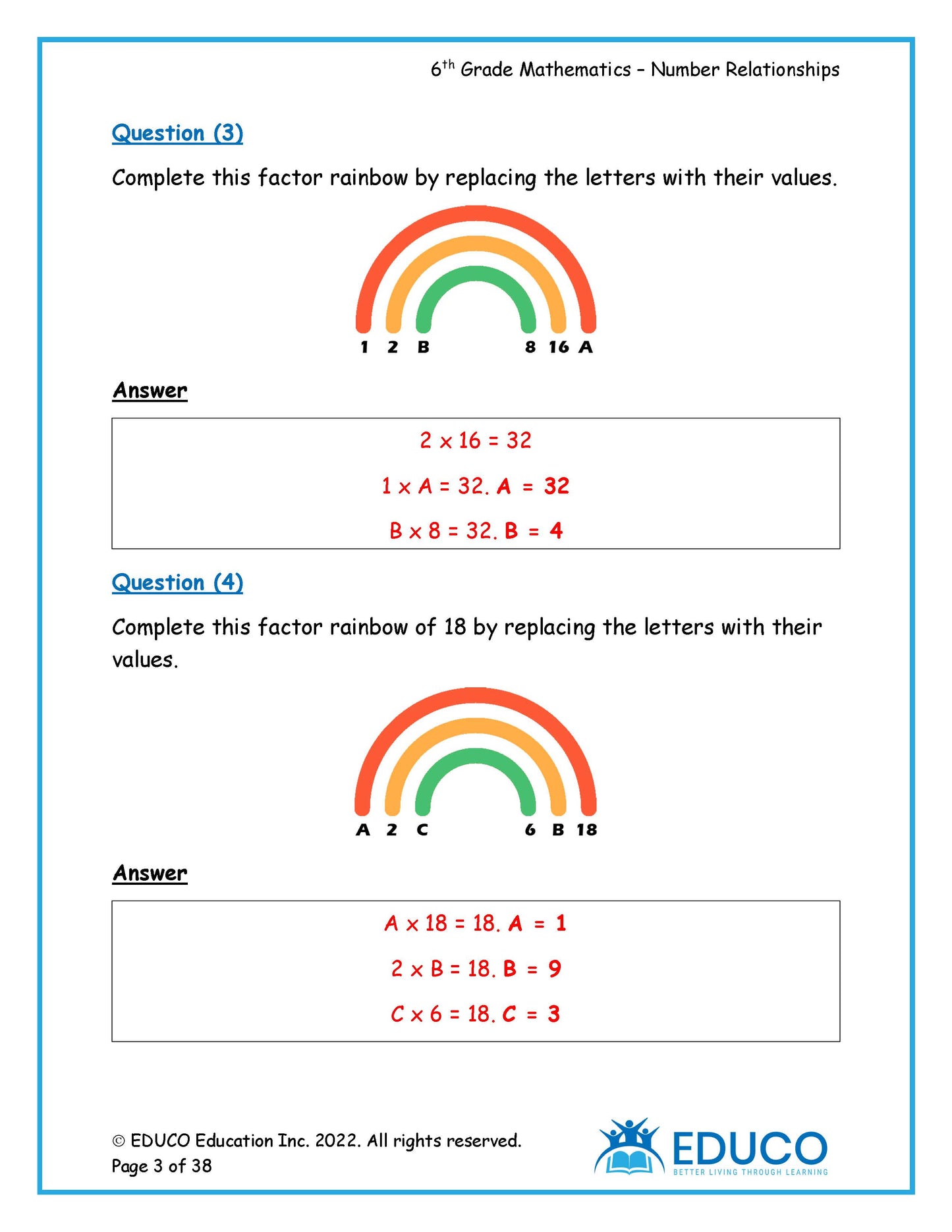 Unit 2: Number Relationships - Grade 6 Math (Digital Download)