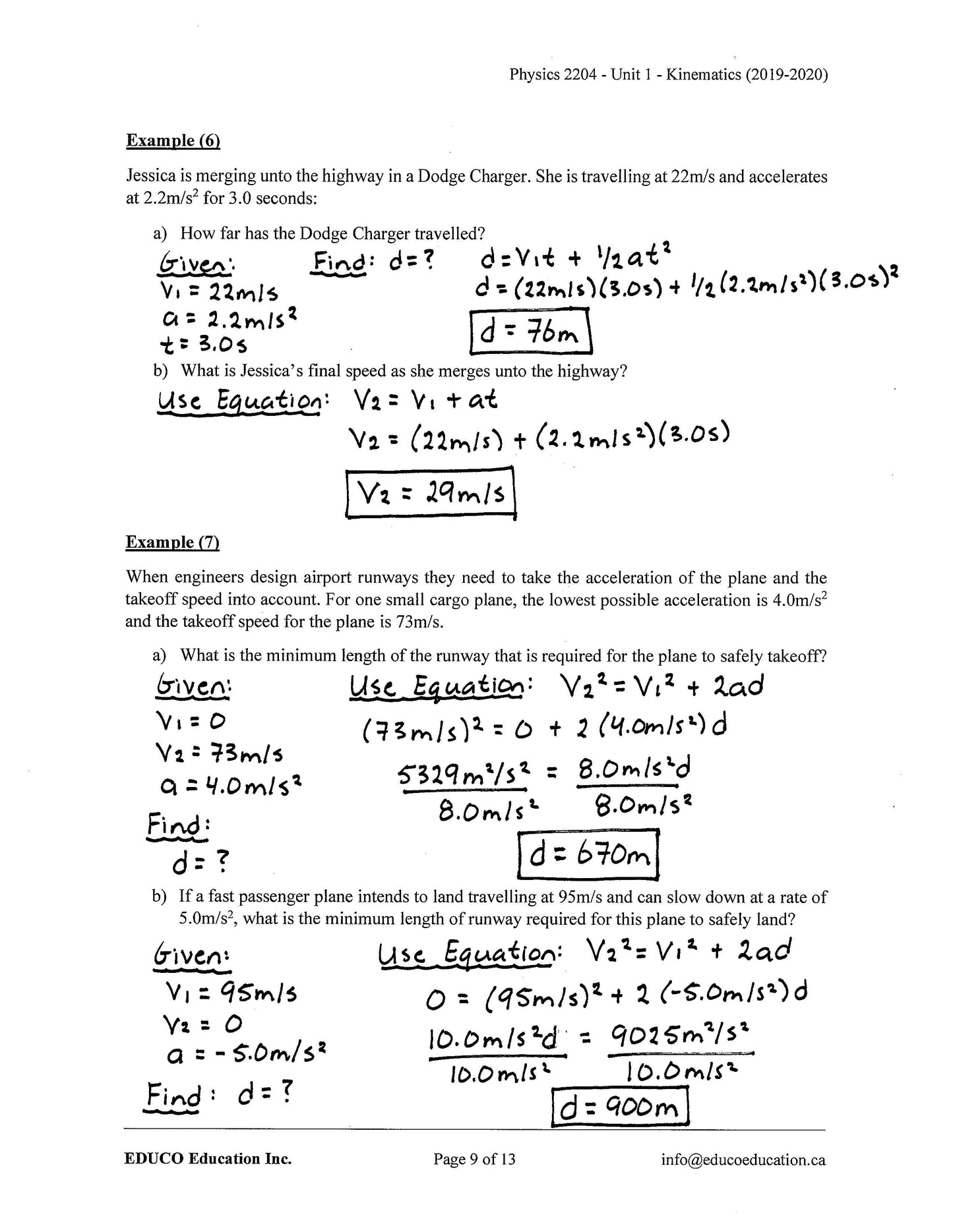 Physics 2204 (Physical Workbook)