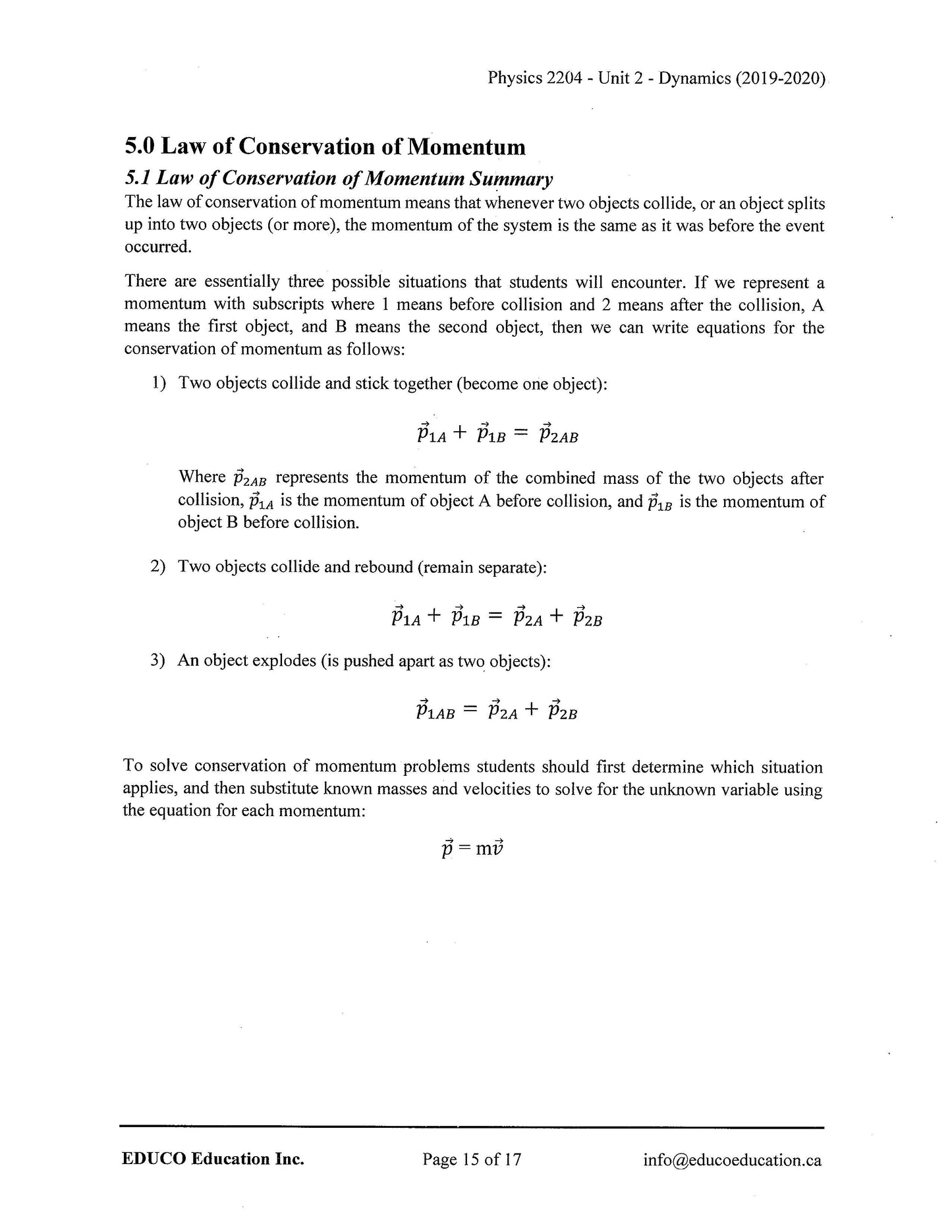 Physics 2204 (Physical Workbook)