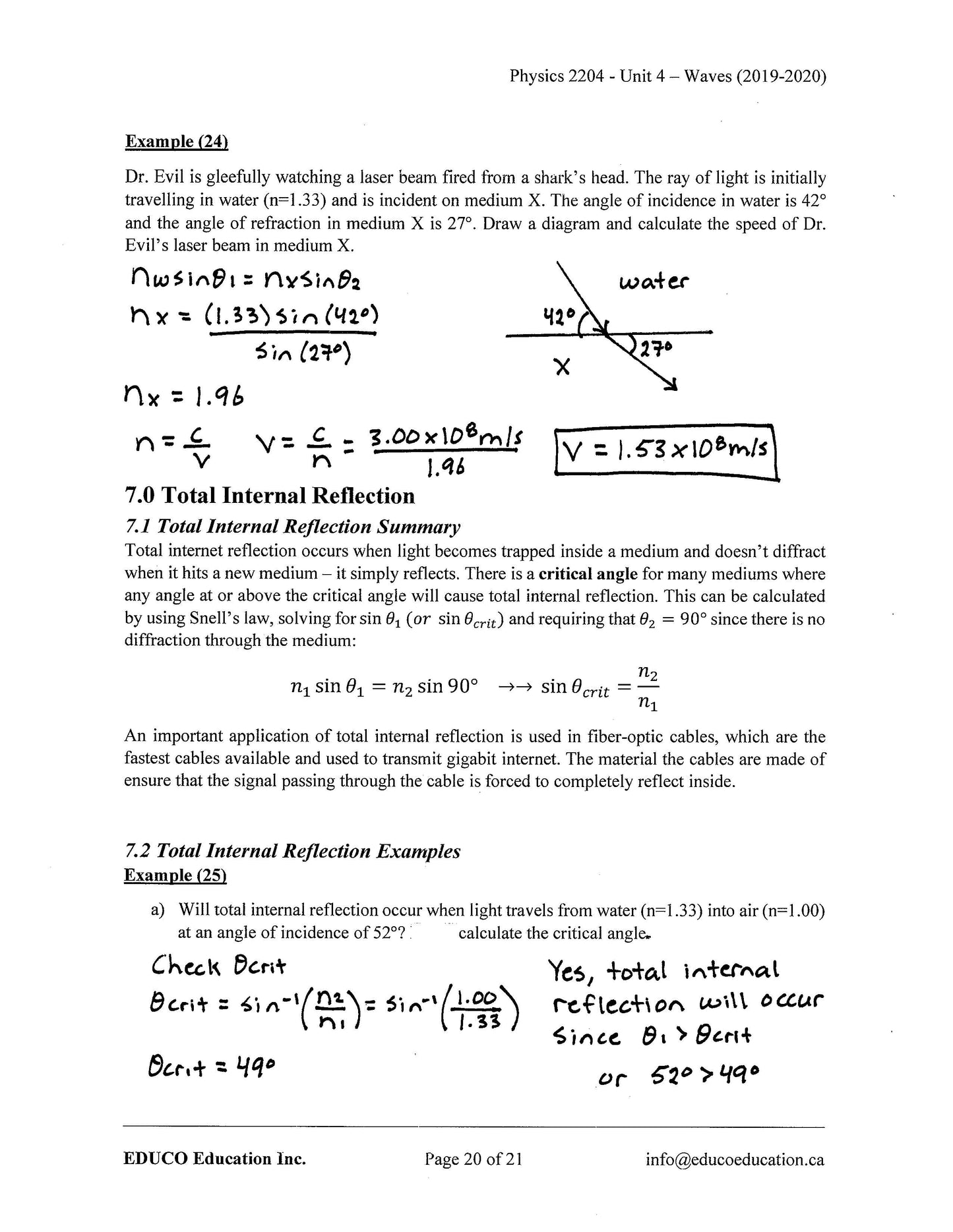 Physics 2204 (Physical Workbook)