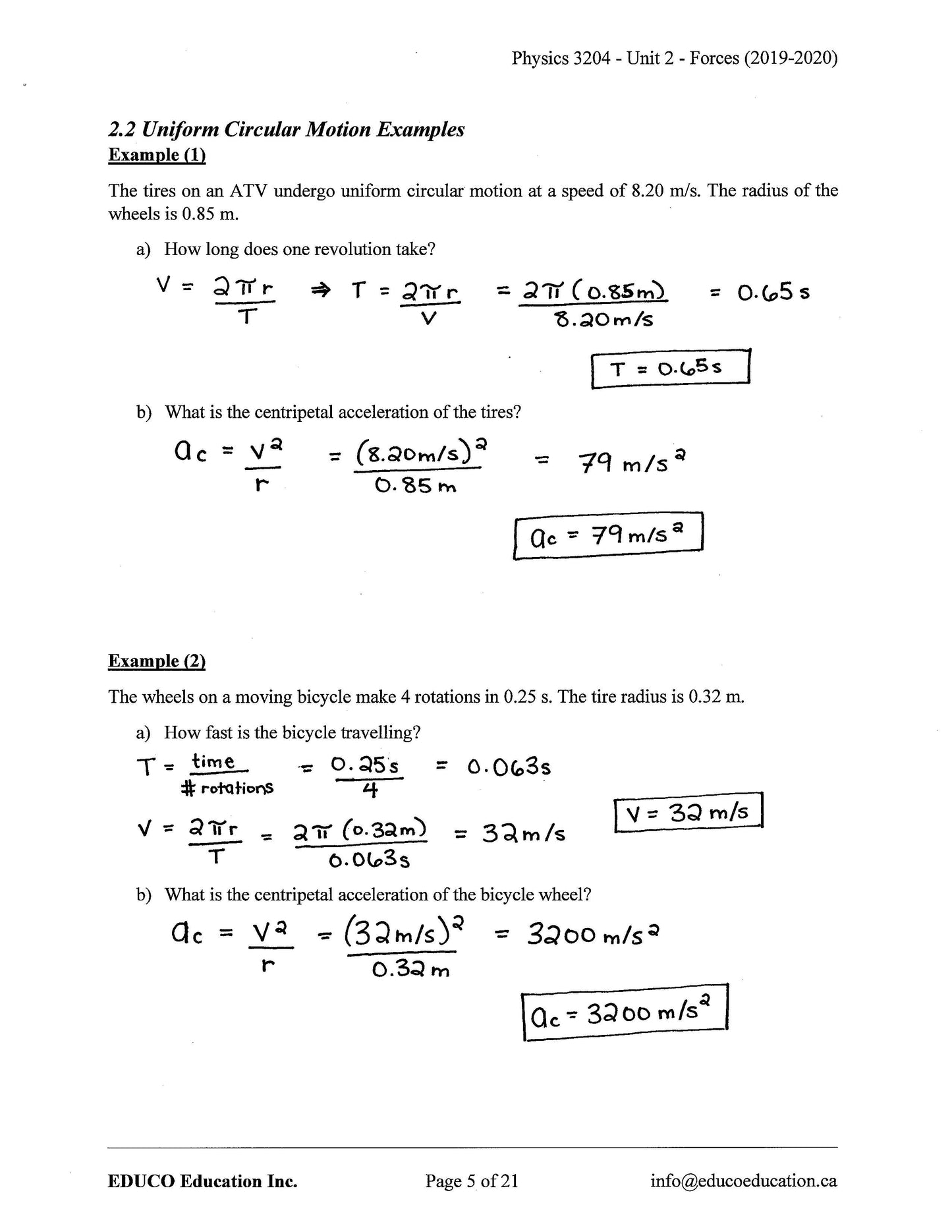Physics 3204 (Physical Workbook)