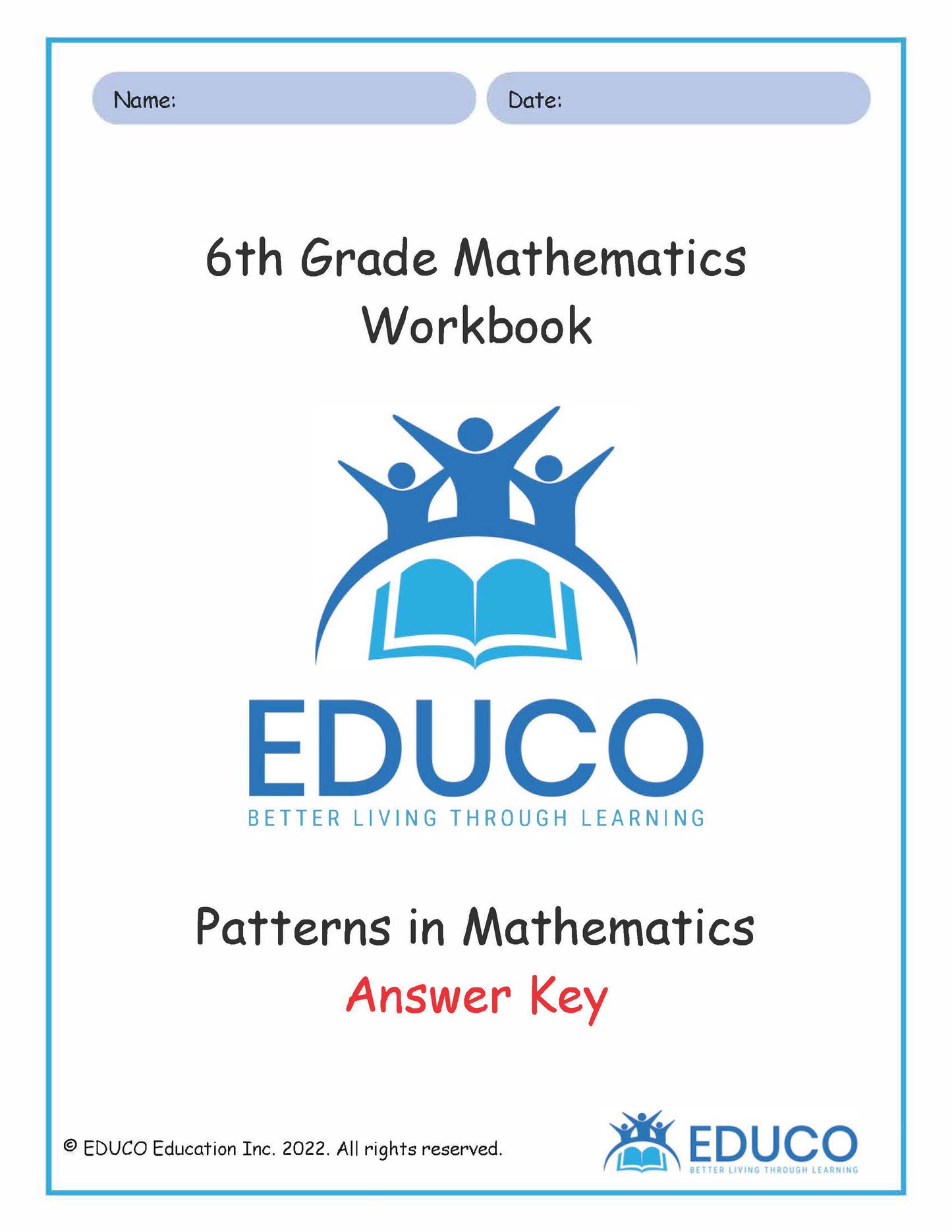 Unit 3: Patterns in Mathematics - Grade 6 Math (Digital Download)