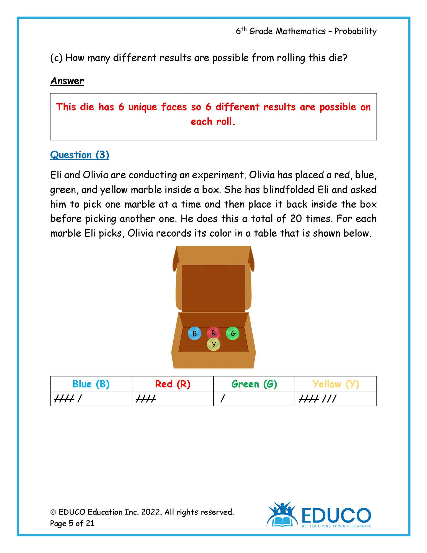 Unit 11: Probability - Grade 6 Math (Digital Download)