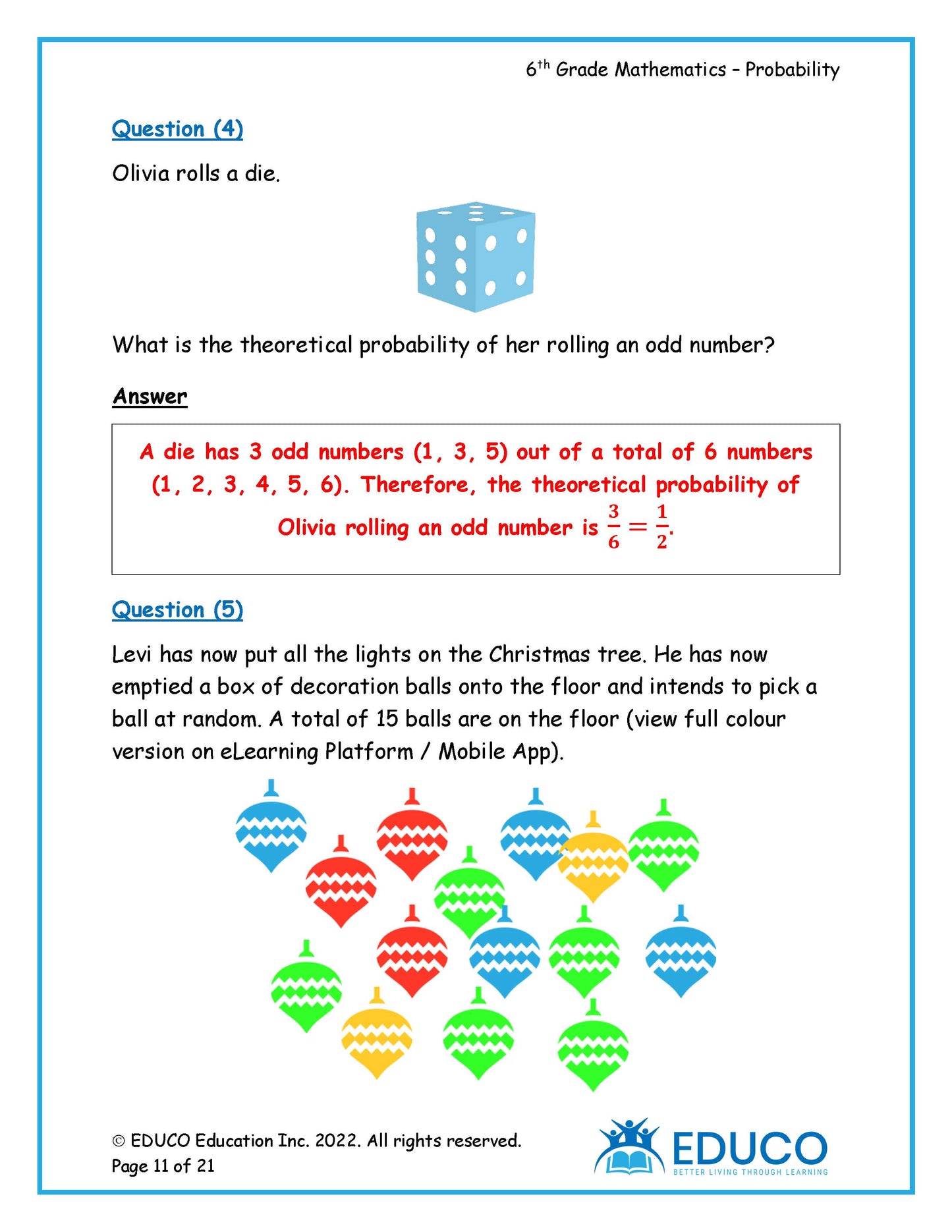 Unit 11: Probability - Grade 6 Math (Digital Download)